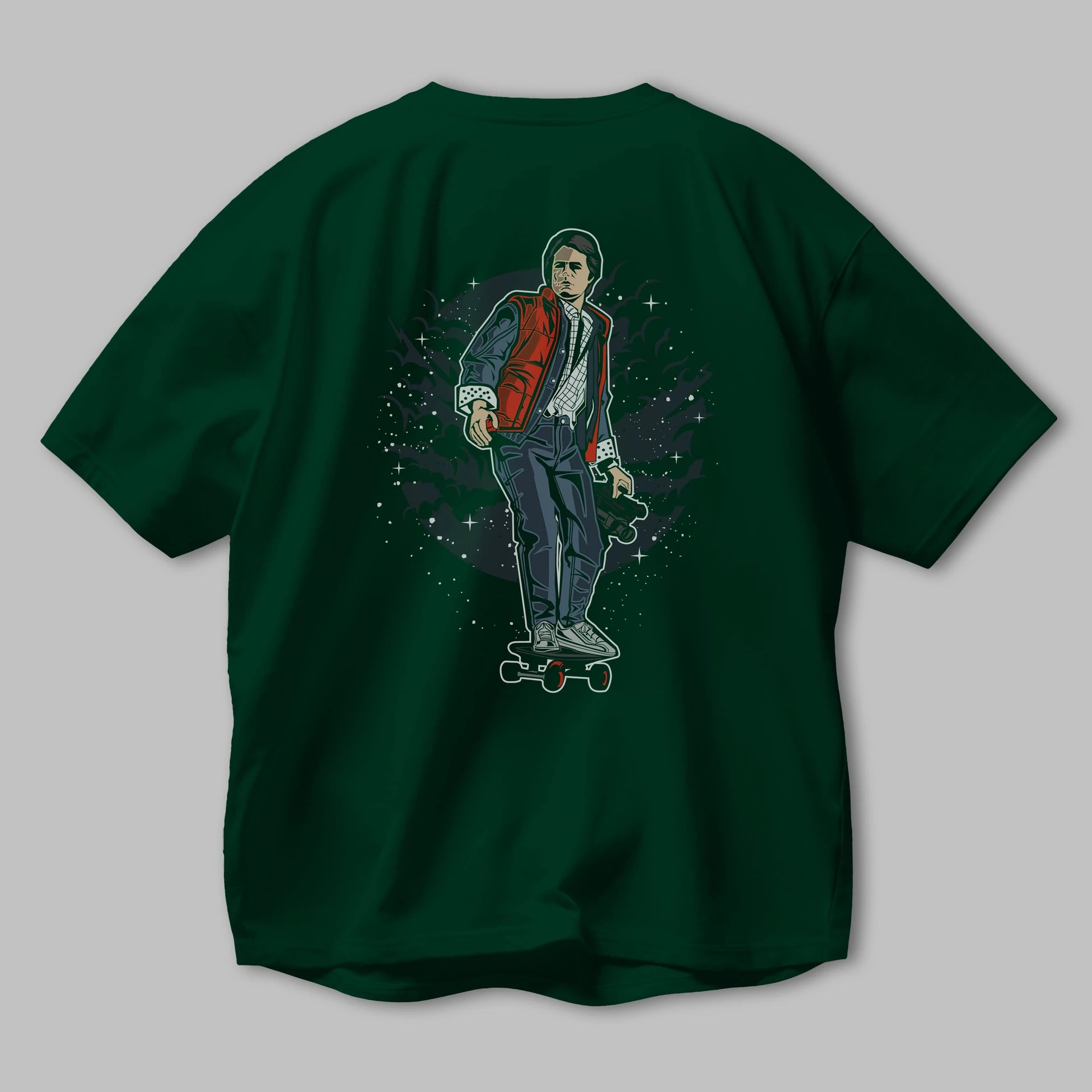 MARTY Arka Baskılı Oversize t-shirt Erkek Kadın Unisex %100 Pamuk