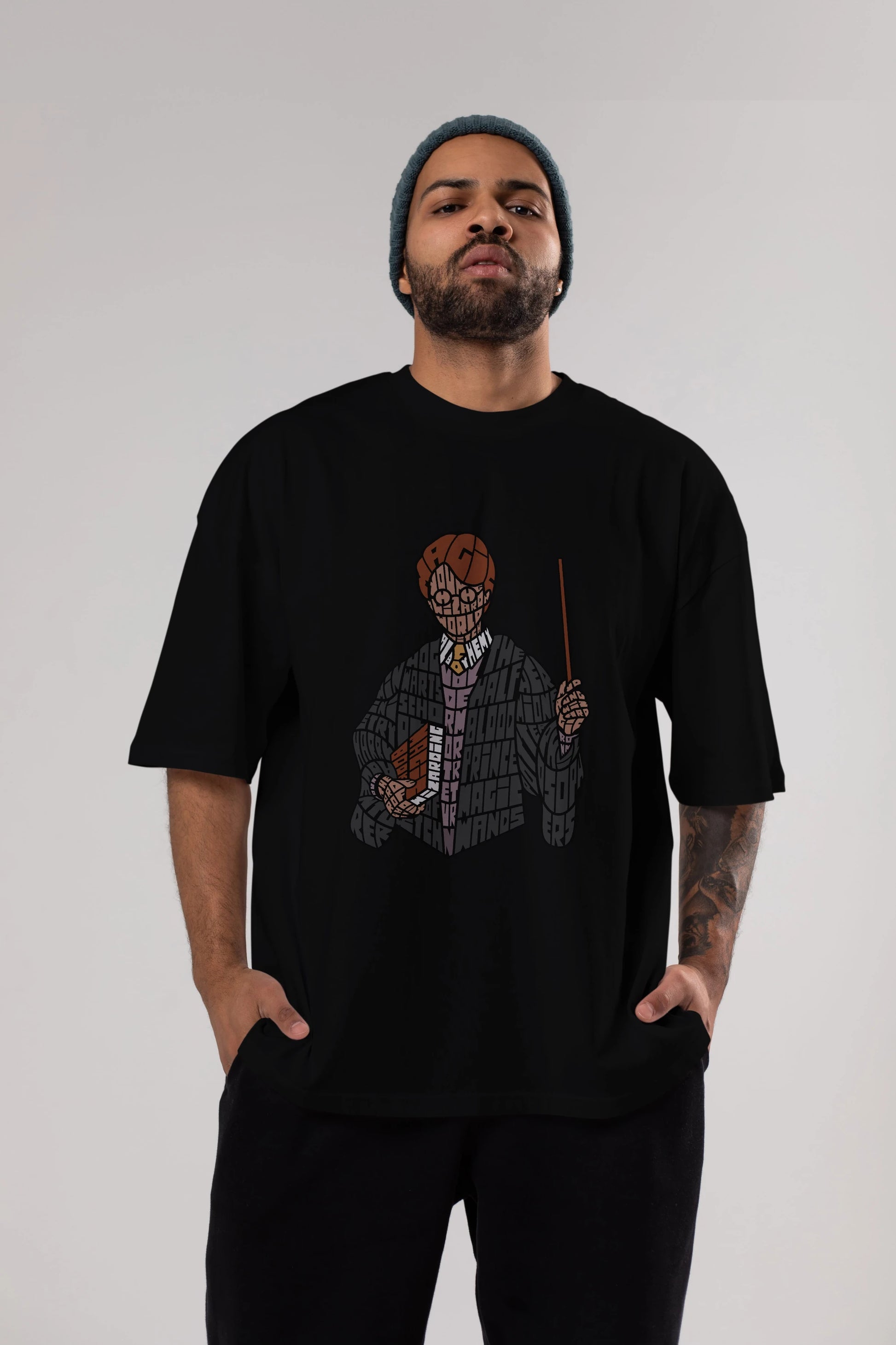 Harry Ön Baskılı Oversize t-shirt %100 pamuk Erkek Kadın Unisex