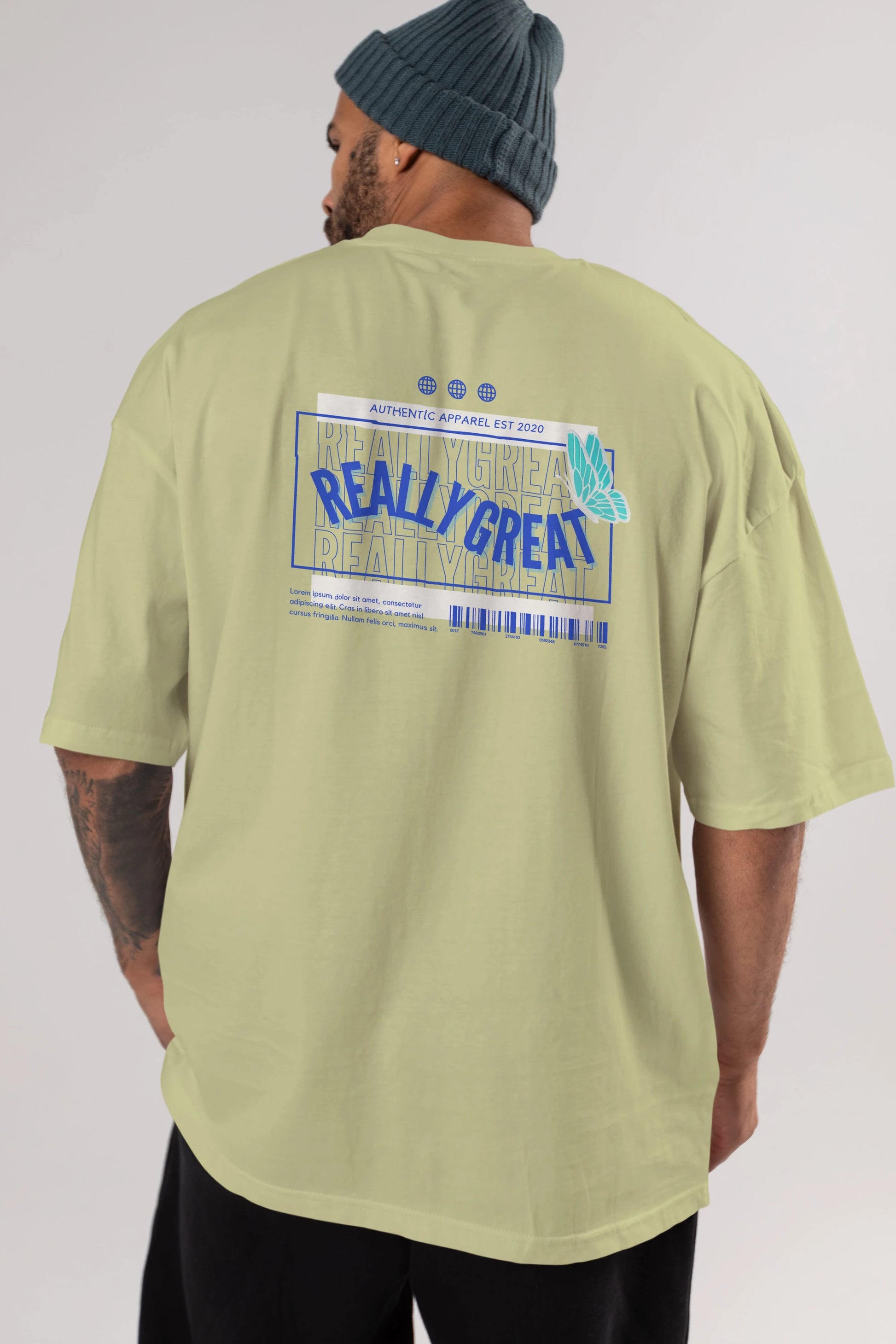 Really Great Yazılı Arka Baskılı Oversize t-shirt Erkek Kadın Unisex
