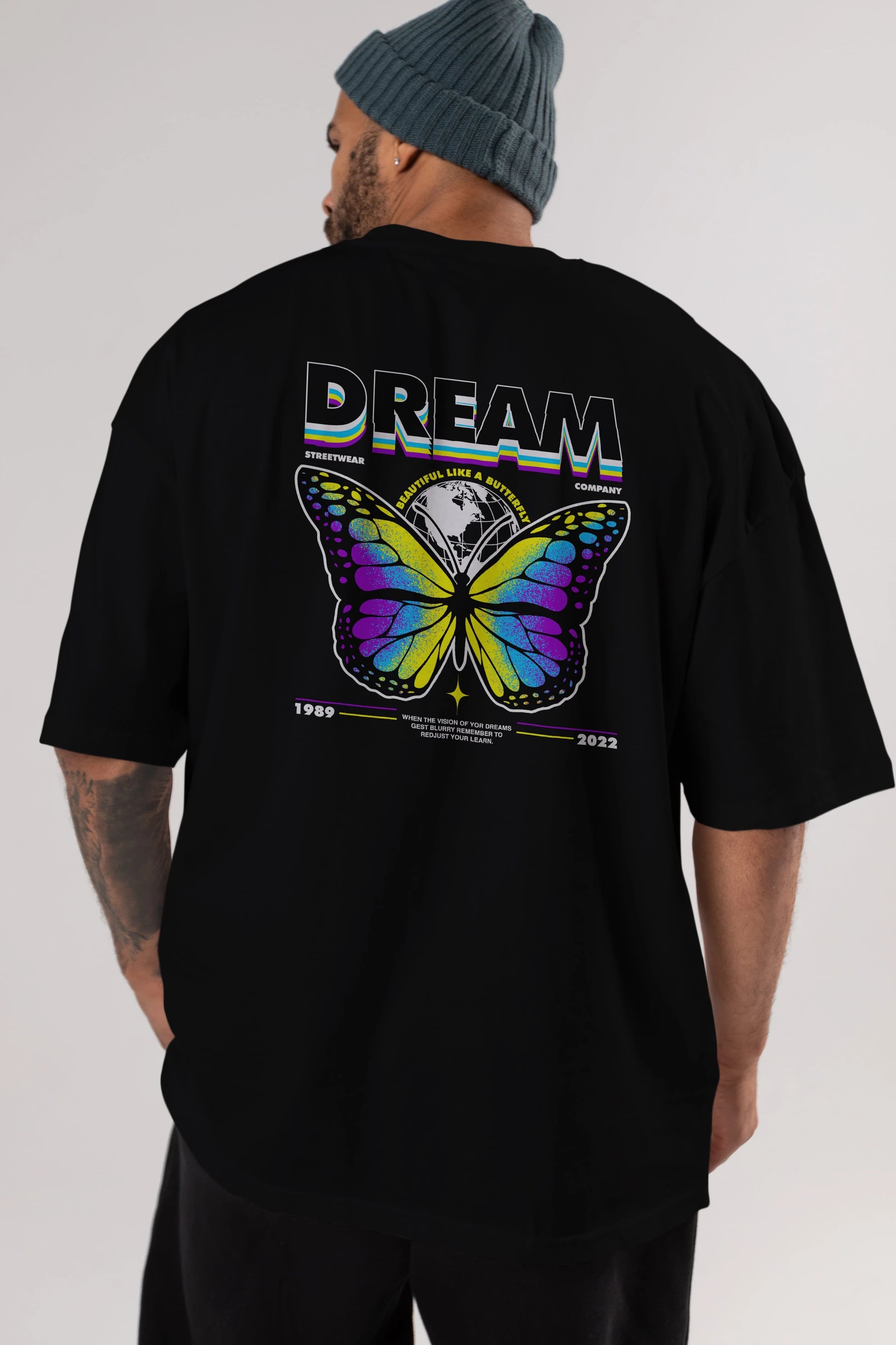 Dream Company Arka Baskılı Oversize t-shirt Erkek Kadın Unisex