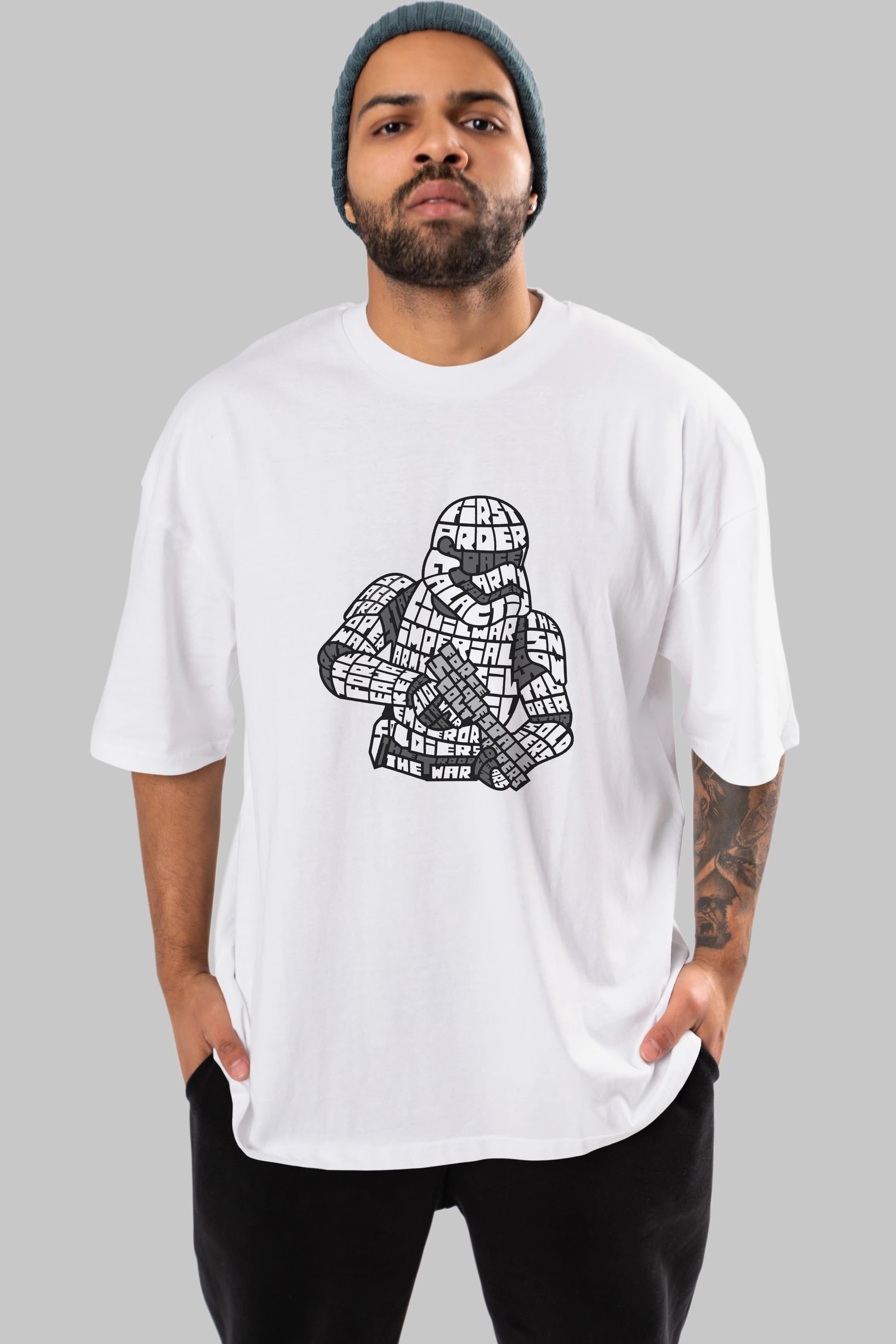 First Order Ön Baskılı Oversize t-shirt %100 pamuk Erkek Kadın Unisex