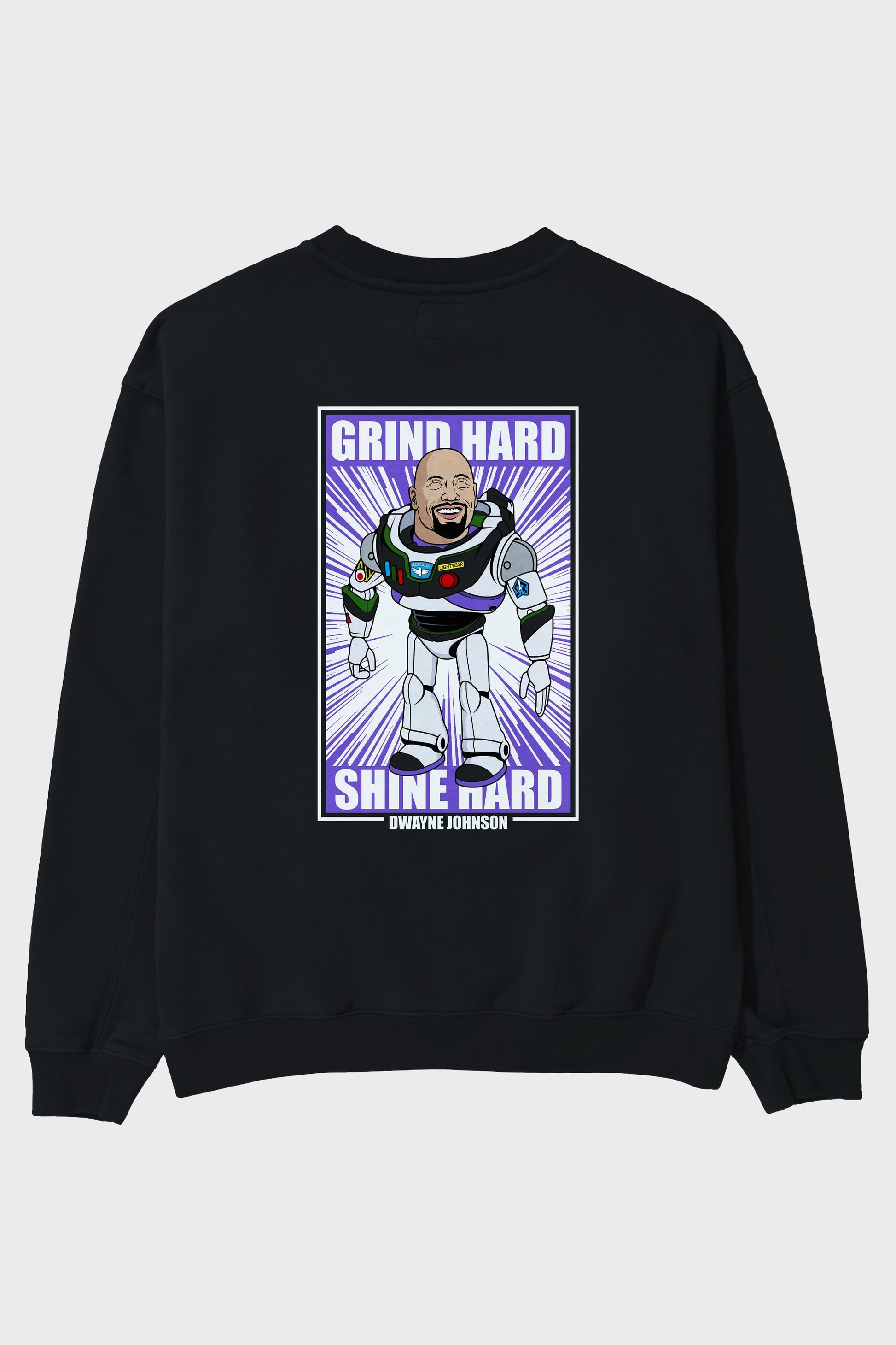 Dwayne Johnson Buzz Lightyear Arka Baskılı Oversize Sweatshirt Erkek Kadın Unisex