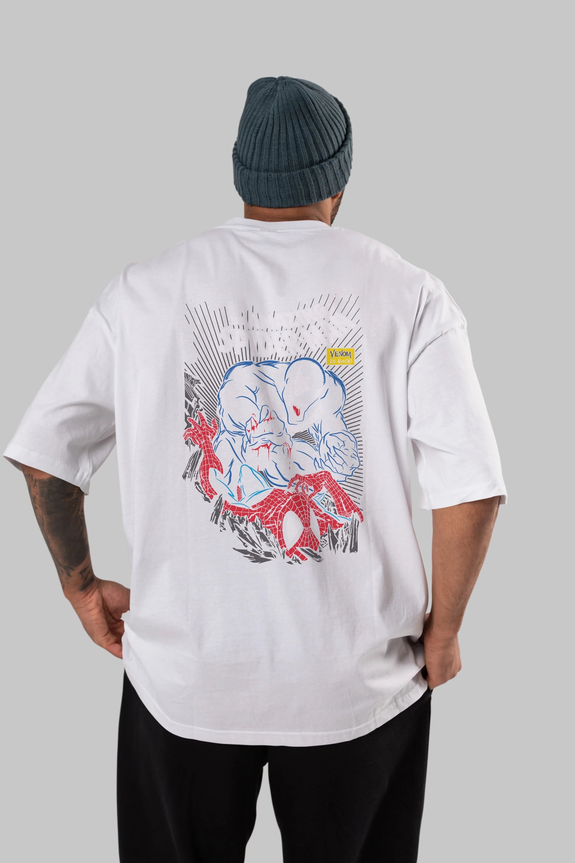 Venom (19) Arka Baskılı Oversize t-shirt Erkek Kadın Unisex %100 Pamuk Bisiklet Yaka tişort