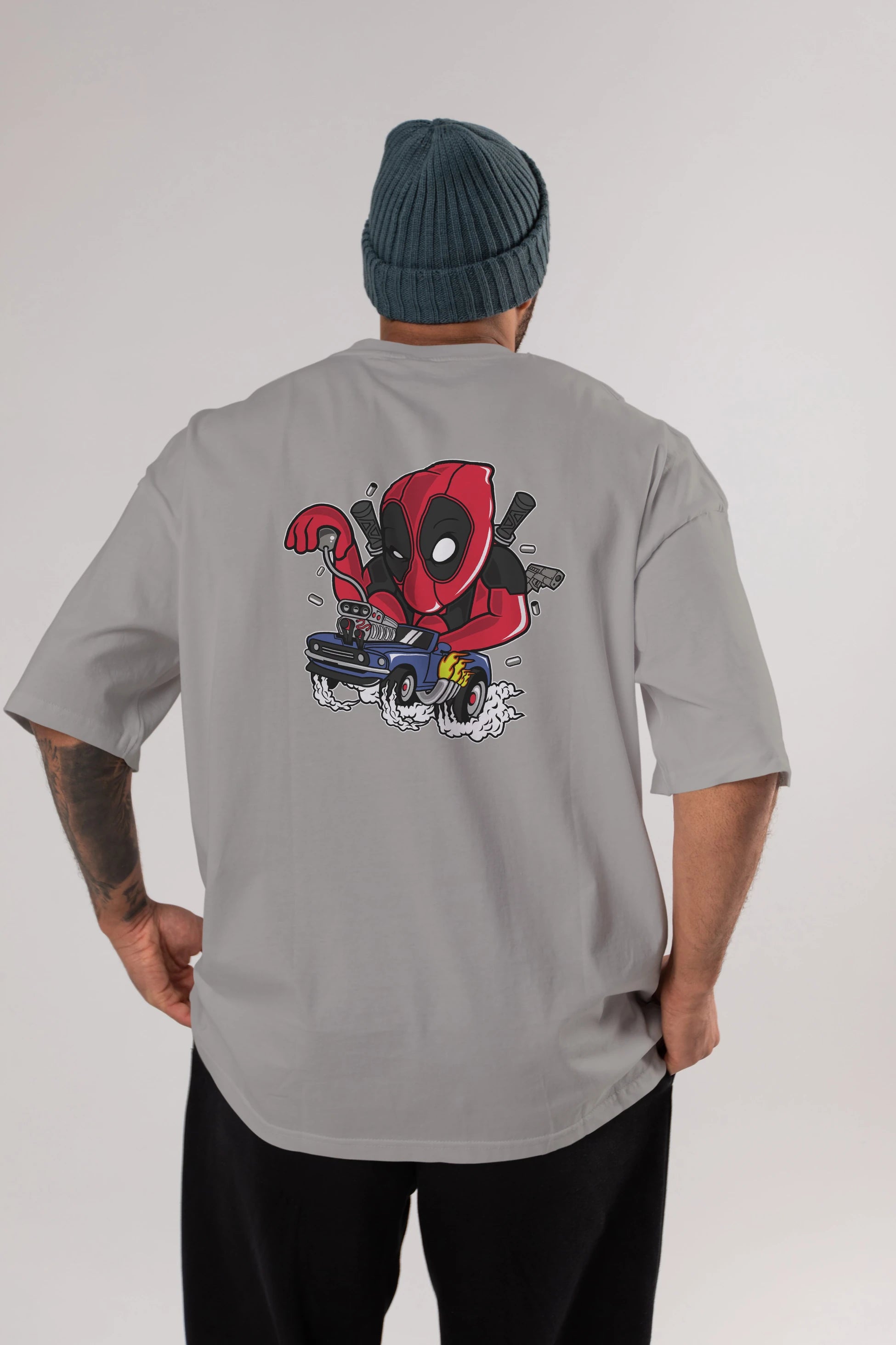 Deadpool (21) Arka Baskılı Oversize t-shirt Erkek Kadın Unisex %100 Pamuk Bisiklet Yaka tişort