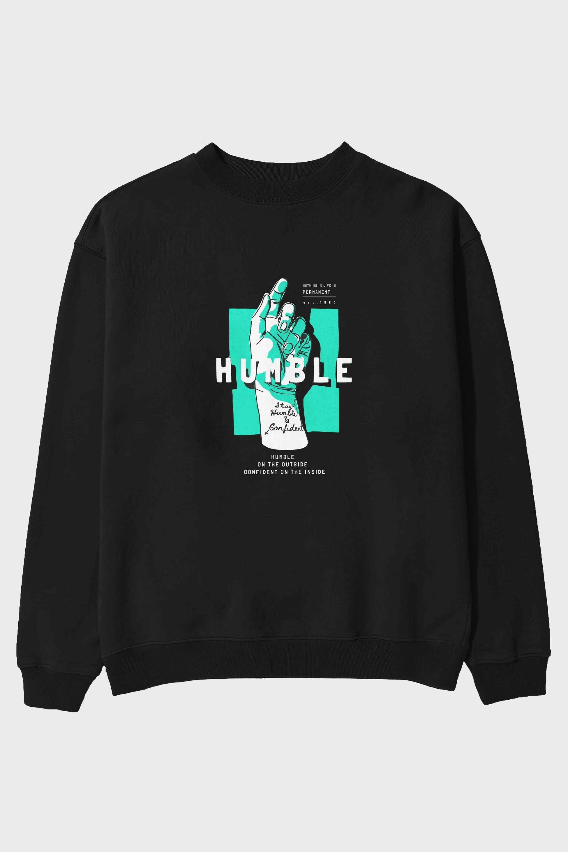 Humble Ön Baskılı Oversize Sweatshirt Erkek Kadın Unisex