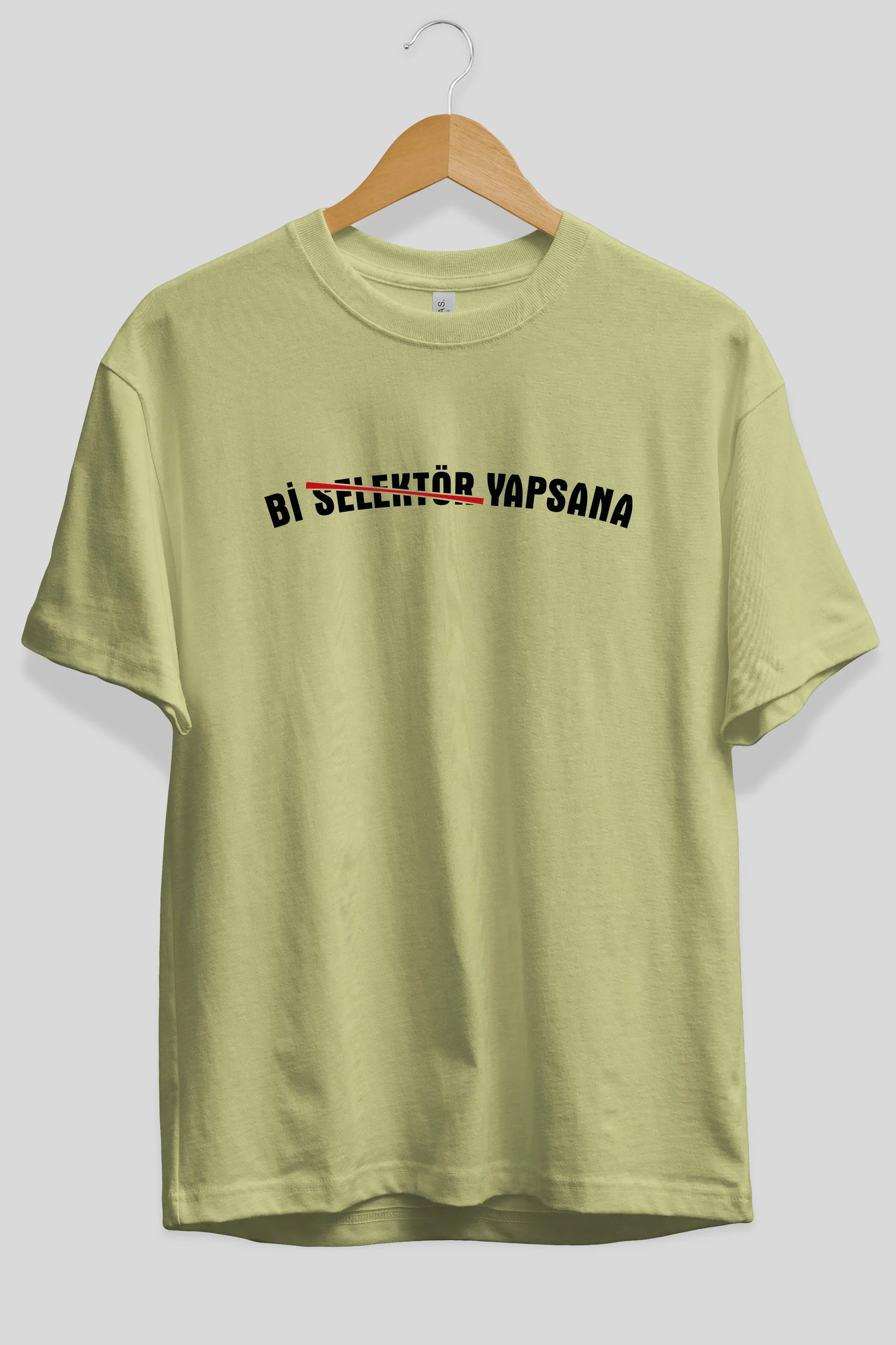 Bi Selektör Yapsana Ön Baskılı Oversize t-shirt %100 pamuk Erkek Kadın Unisex