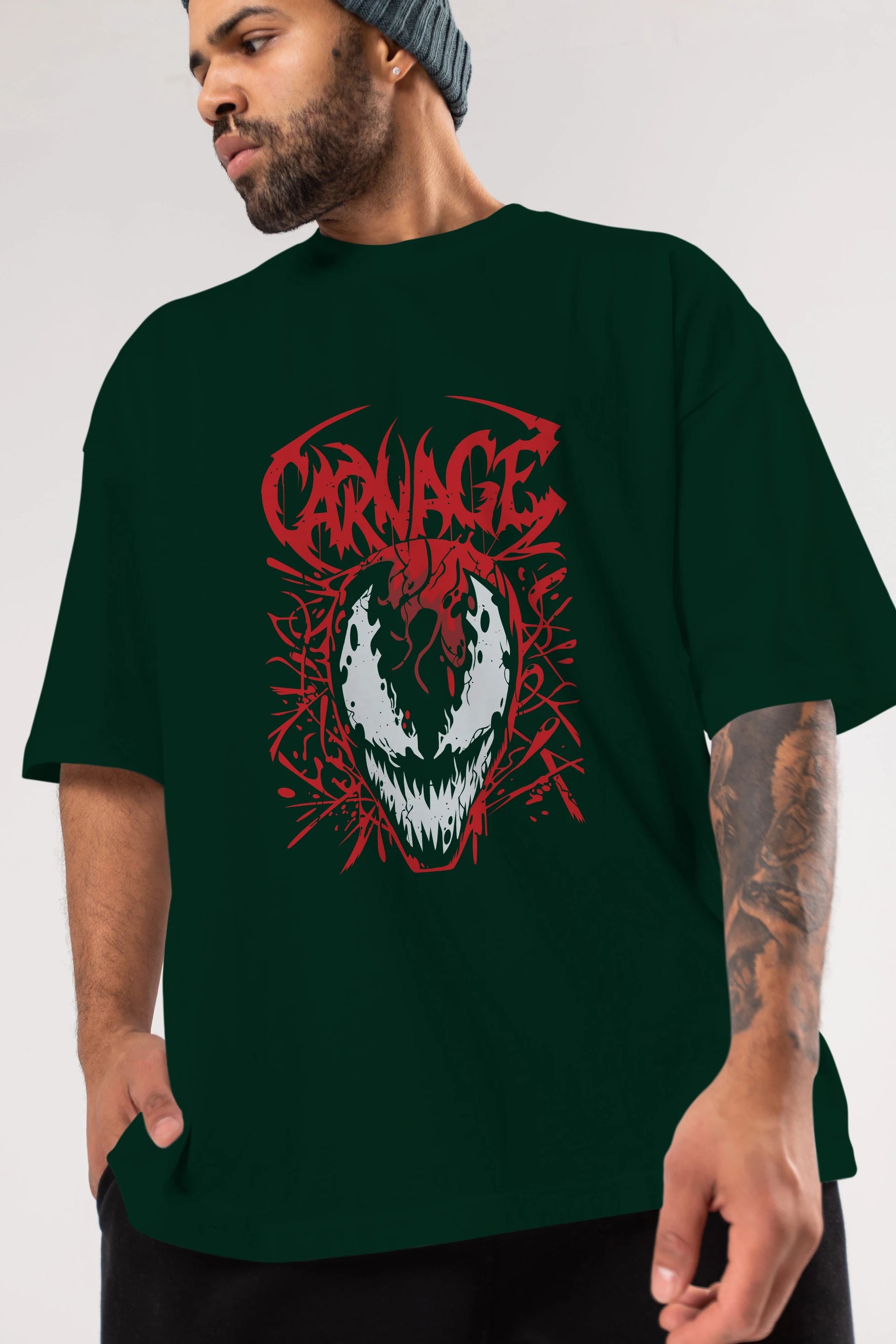Venom (22) Ön Baskılı Oversize t-shirt Erkek Kadın Unisex %100 Pamuk Bisiklet Yaka tişort
