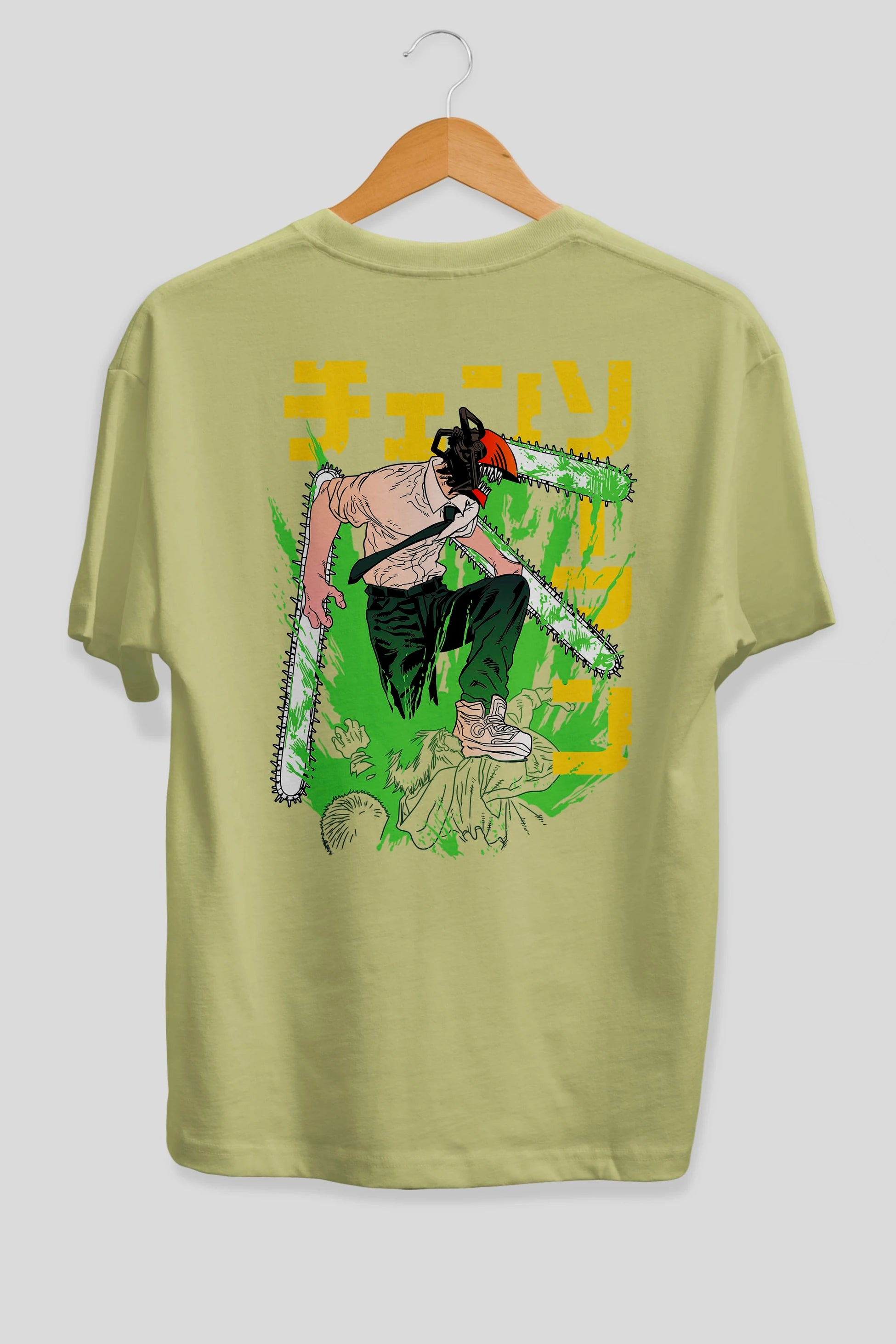 CHAINSAWMAN DENJI Anime Arka Baskılı Oversize t-shirt Erkek Kadın Unisex