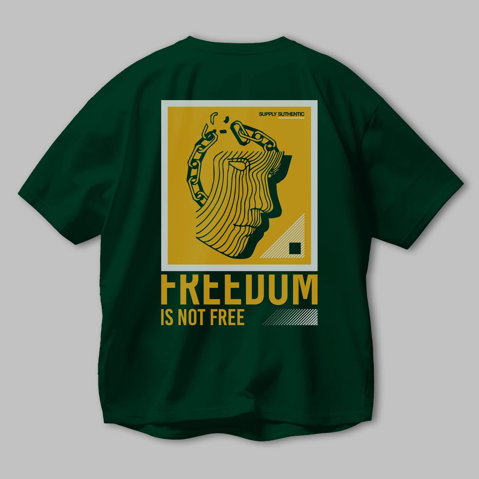 Freedom is Not Free Arka Baskılı Oversize t-shirt Erkek Kadın Unisex