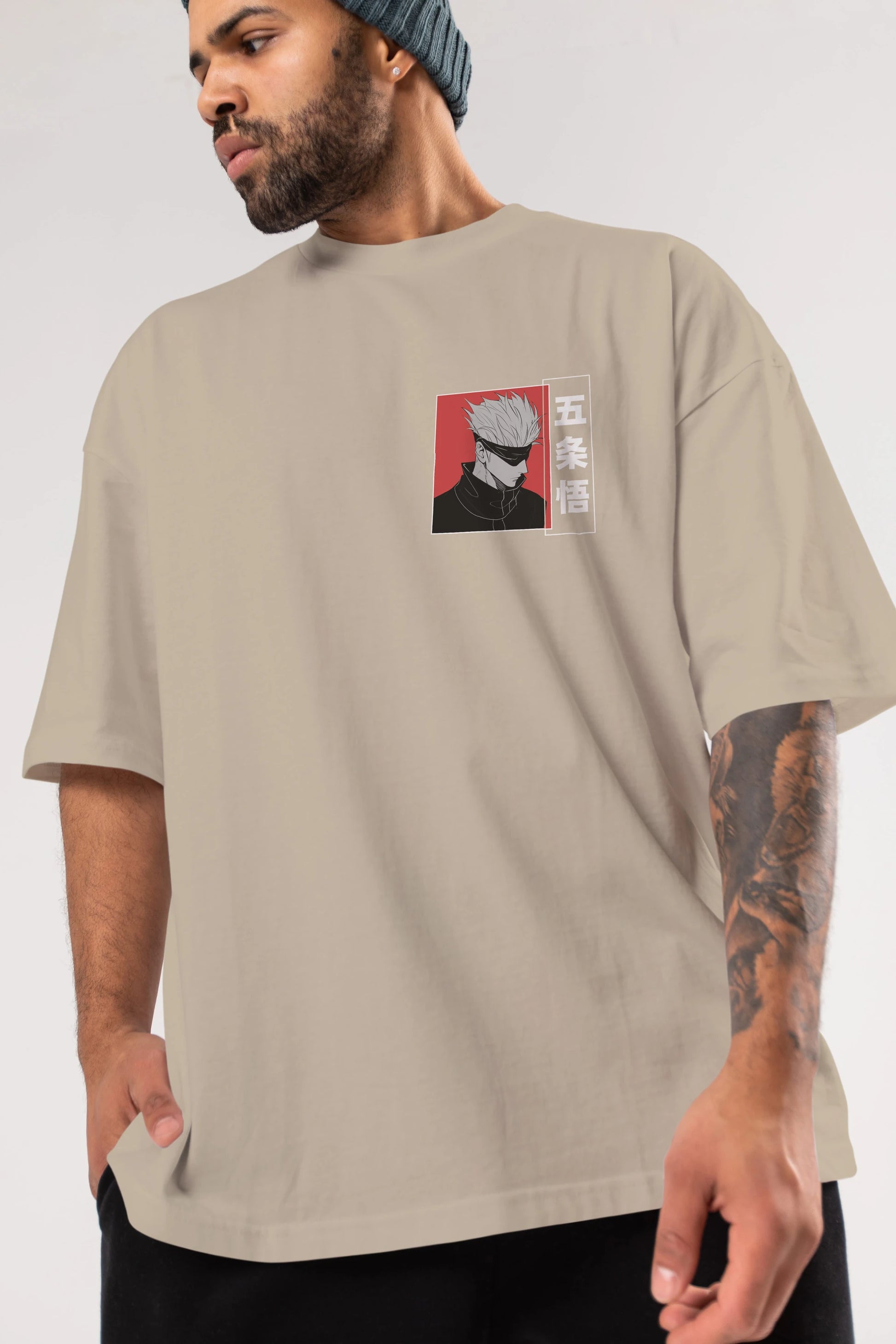 JUJUTSU KAISEN 2 Ön Sol Baskılı Oversize t-shirt Erkek Kadın Unisex %100 Pamuk Bisiklet Yaka tişort