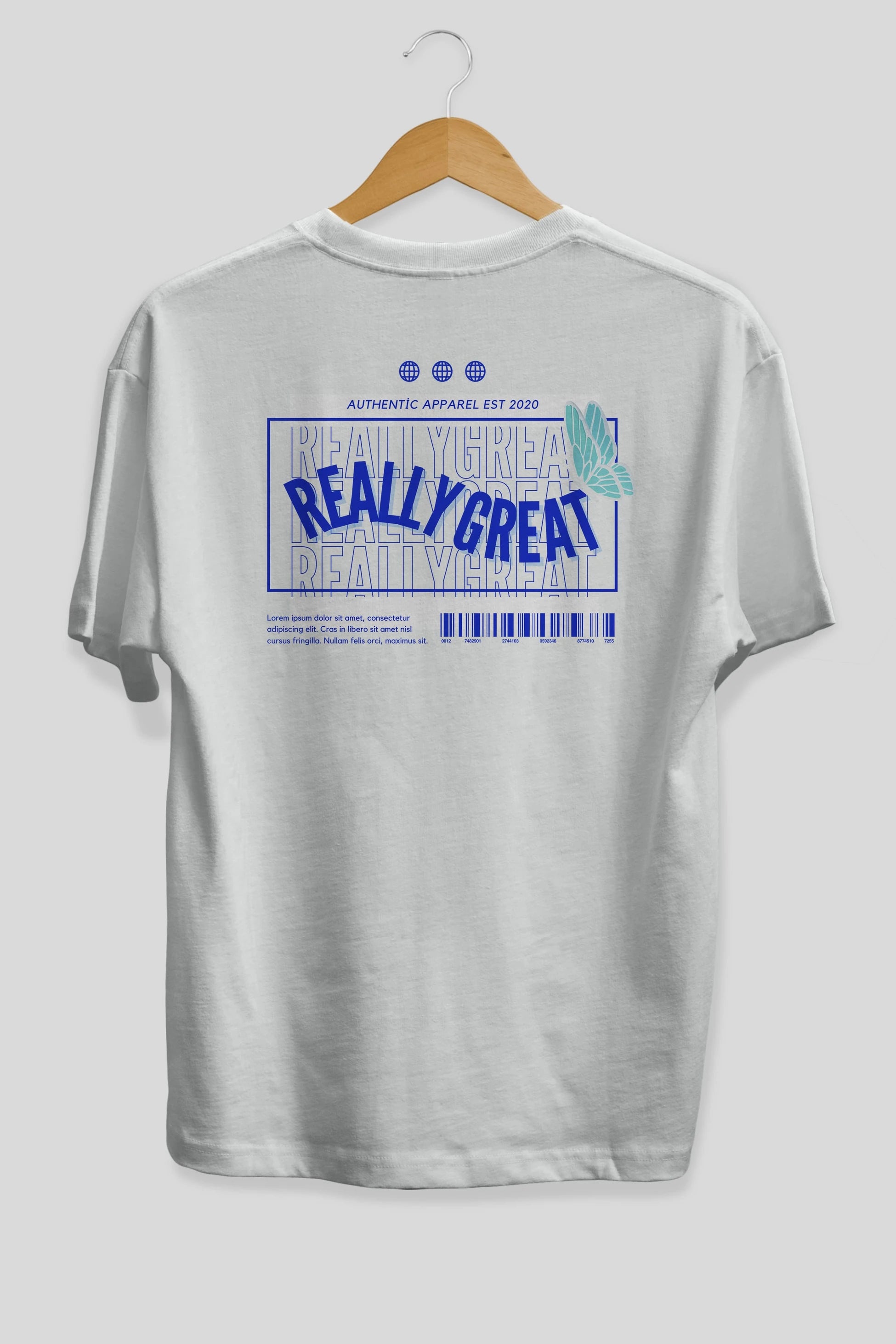 Really Great Yazılı Arka Baskılı Oversize t-shirt Erkek Kadın Unisex