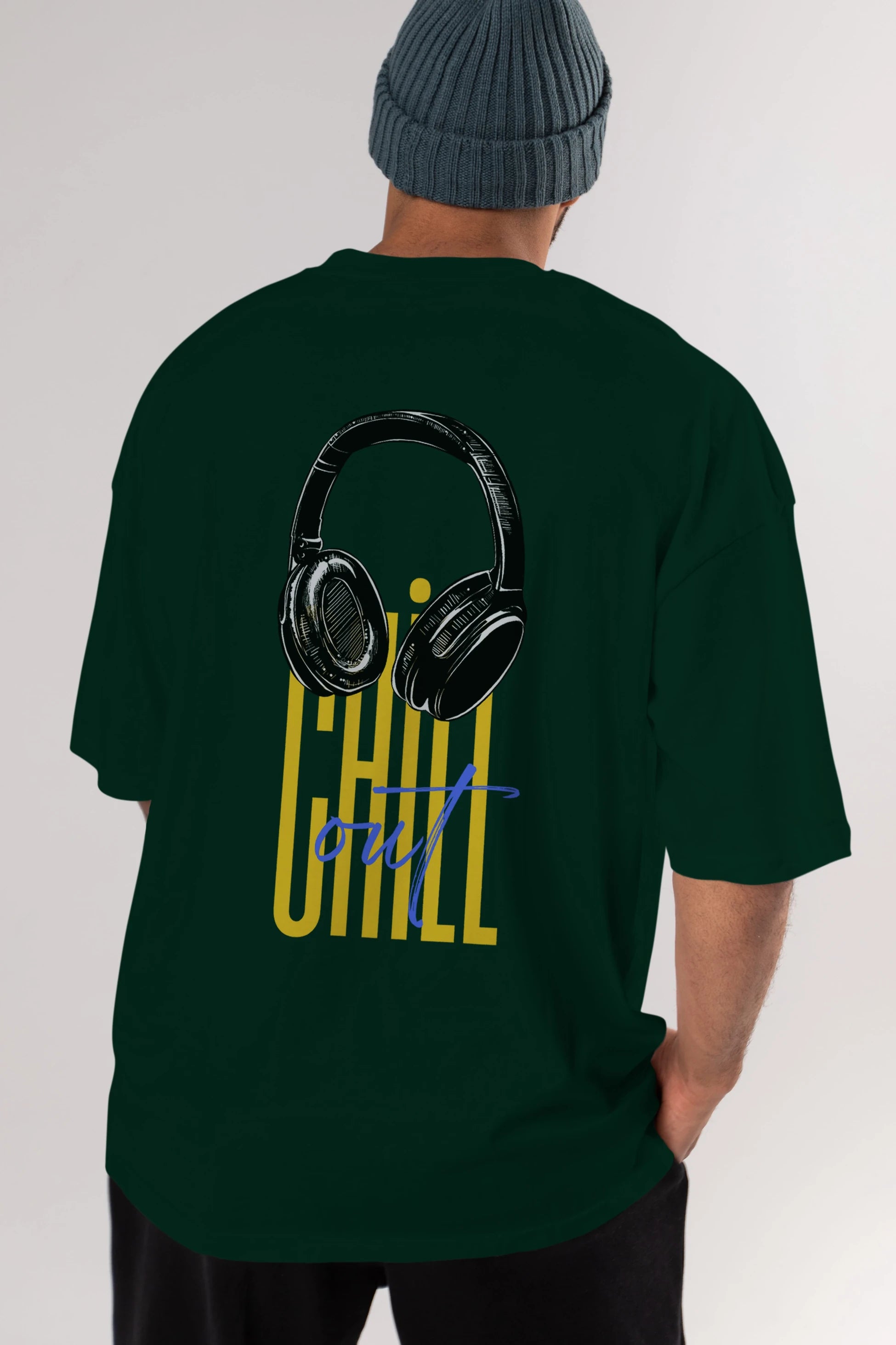 Chill Out Yazılı Arka Baskılı Oversize t-shirt Erkek Kadın Unisex