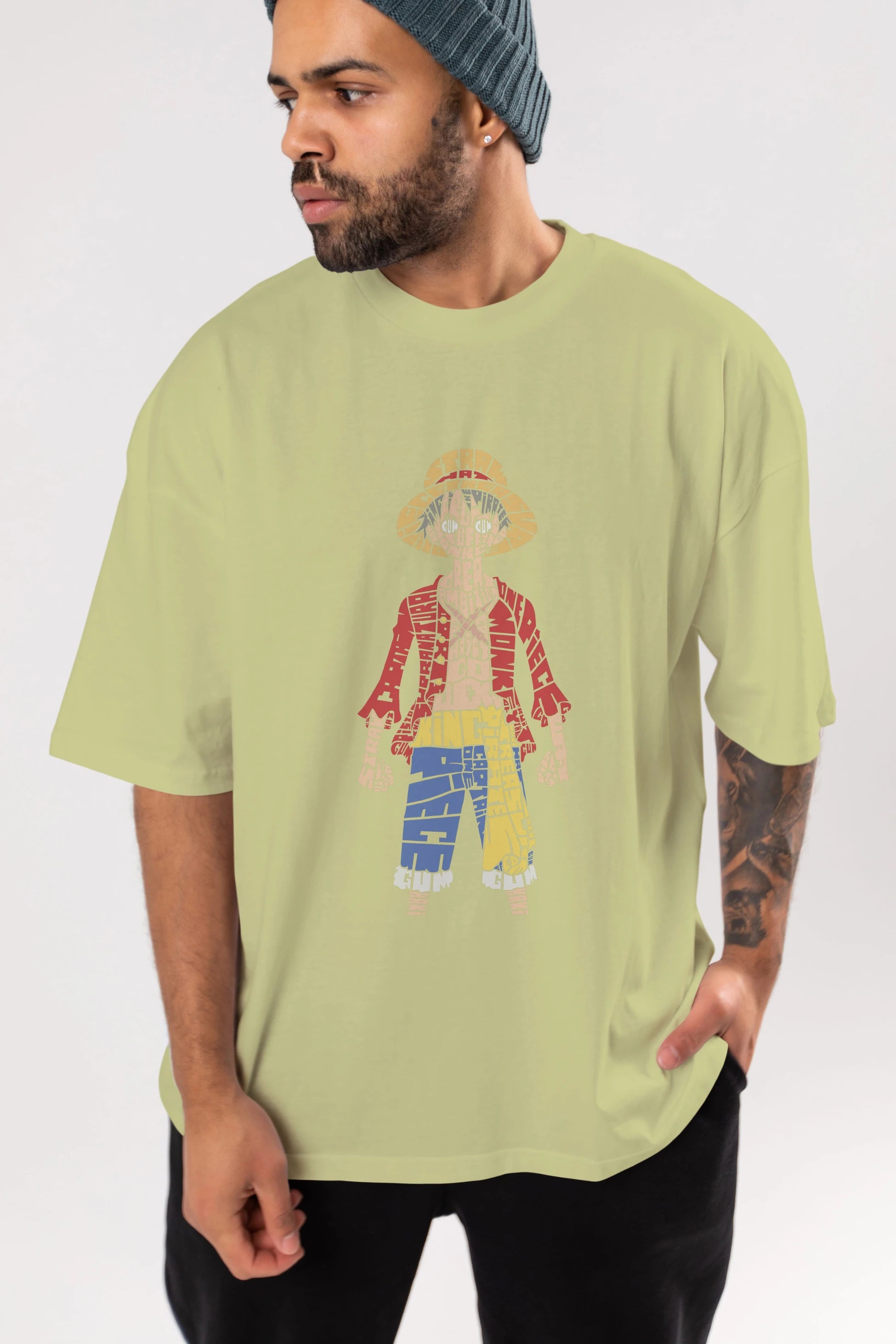 One Piece Ön Baskılı Oversize t-shirt %100 pamuk Erkek Kadın Unisex