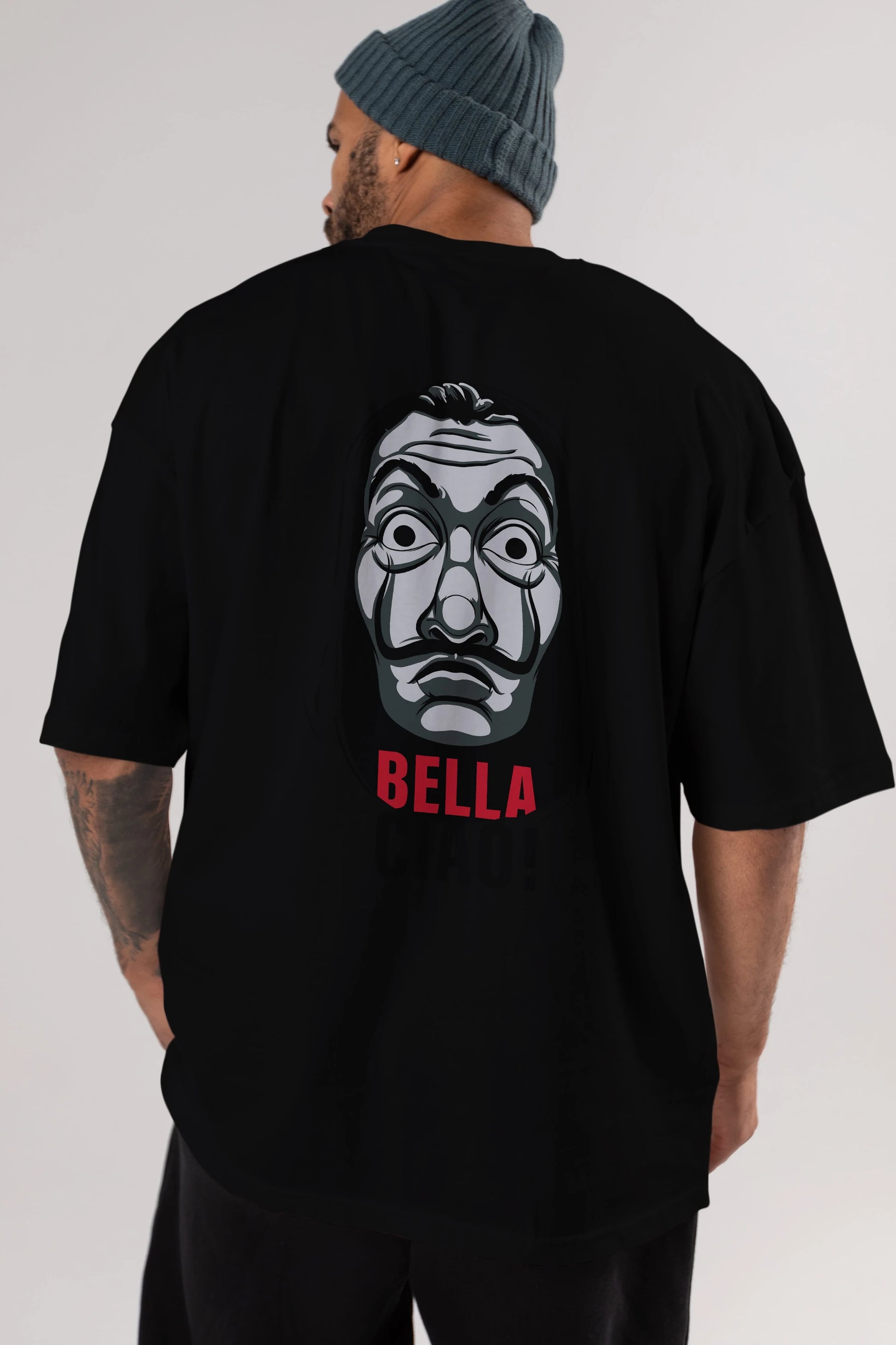 La Casa De Papel (12) Arka Baskılı Oversize t-shirt Erkek Kadın Unisex %100 Pamuk Bisiklet Yaka tişort