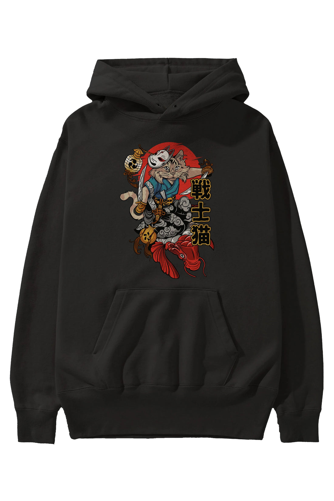 TRIBAL (2) Anime Ön Baskılı Hoodie Oversize Kapüşonlu Sweatshirt Erkek Kadın Unisex
