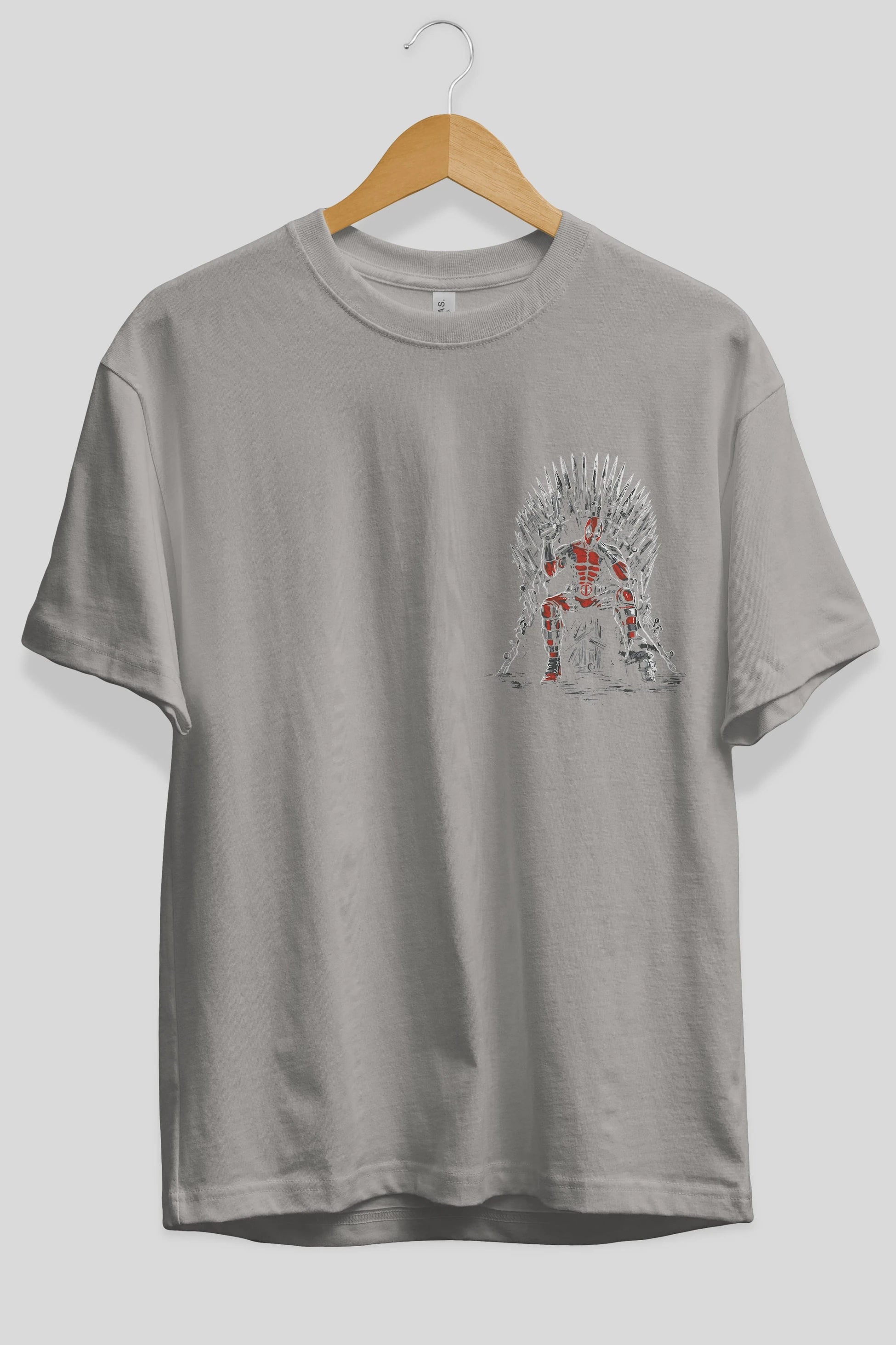 Deadpool (6) Ön Sol Baskılı Oversize t-shirt Erkek Kadın Unisex %100 Pamuk Bisiklet Yaka tişort