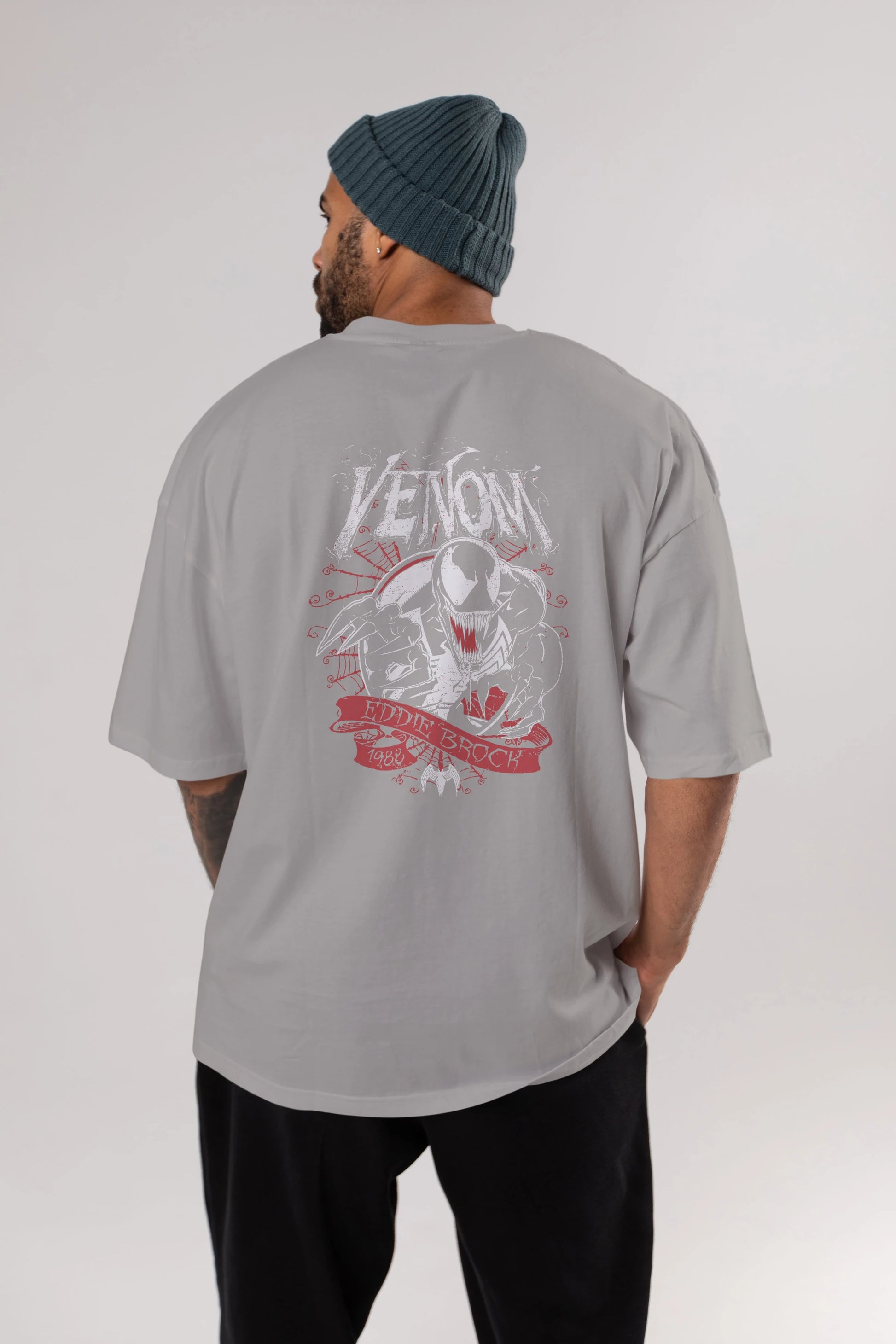 Venom (11) Arka Baskılı Oversize t-shirt Erkek Kadın Unisex %100 Pamuk Bisiklet Yaka tişort