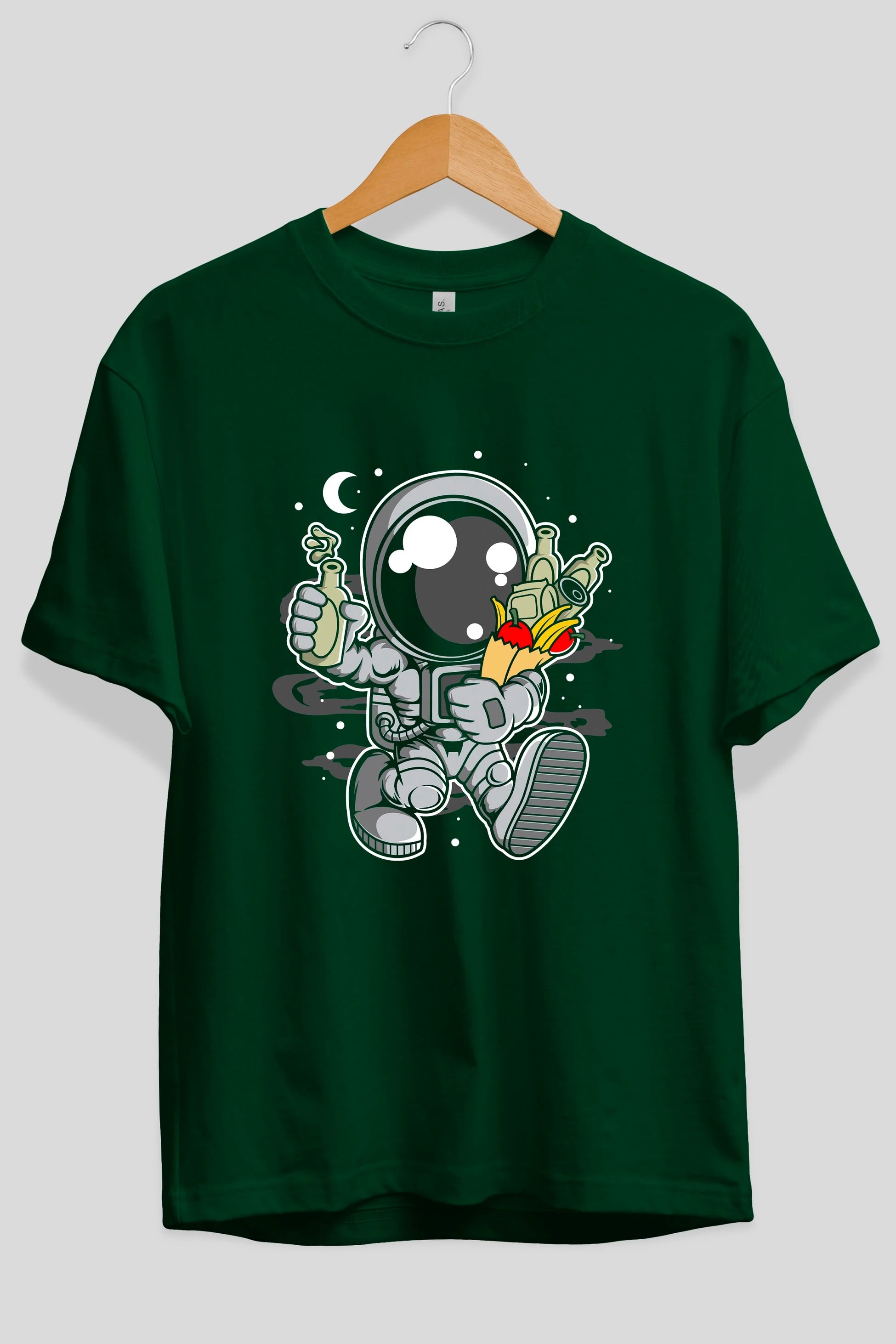 Astronaut Grochery Ön Baskılı Oversize t-shirt Erkek Kadın Unisex