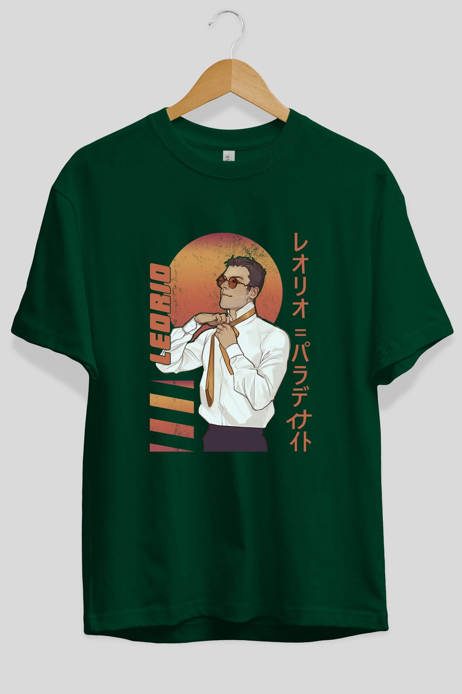 Leorio Paladiknight 5 (2) Anime Ön Baskılı Oversize t-shirt %100 pamuk Erkek Kadın Unisex