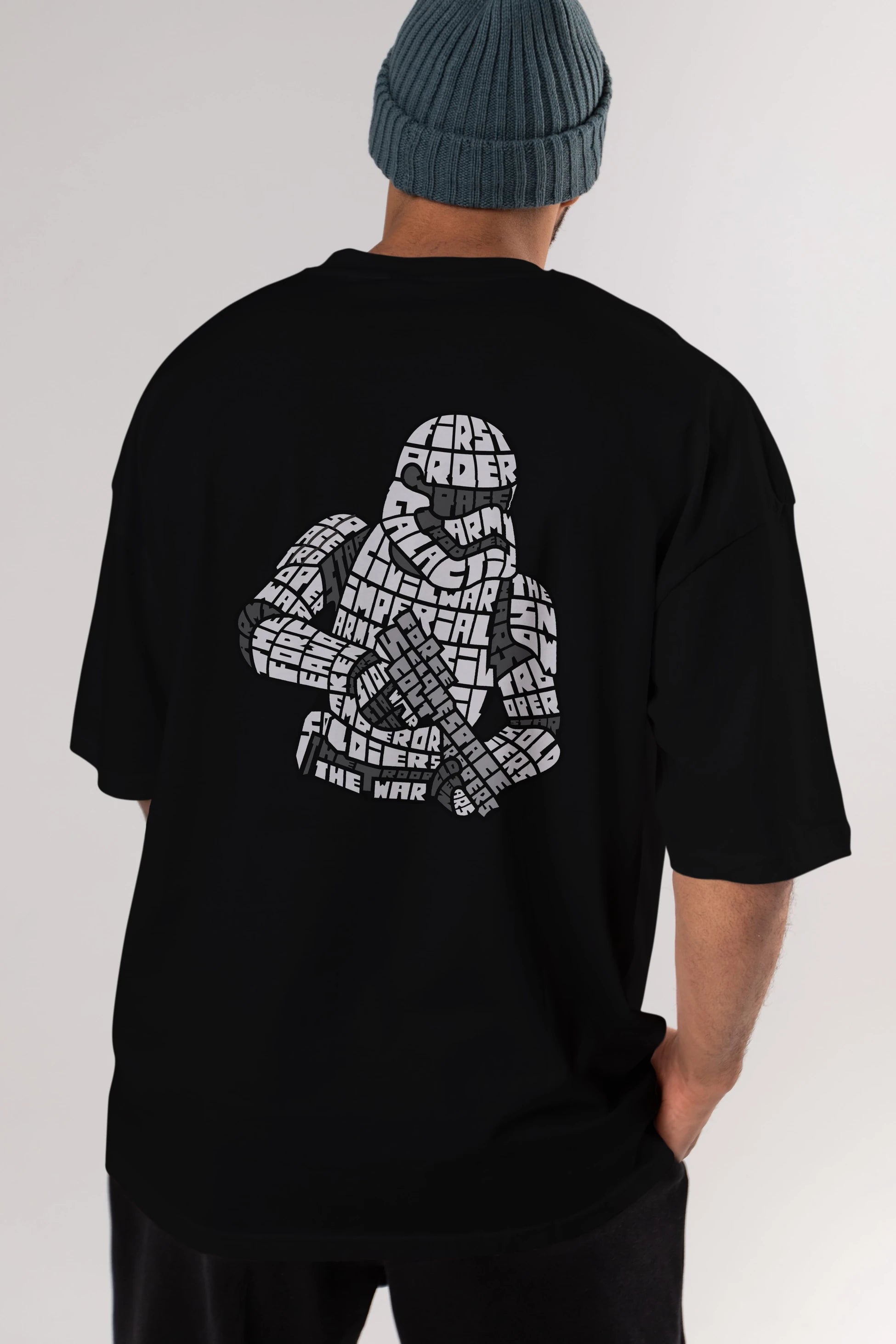 First Order Arka Baskılı Oversize t-shirt %100 pamuk Erkek Kadın Unisex