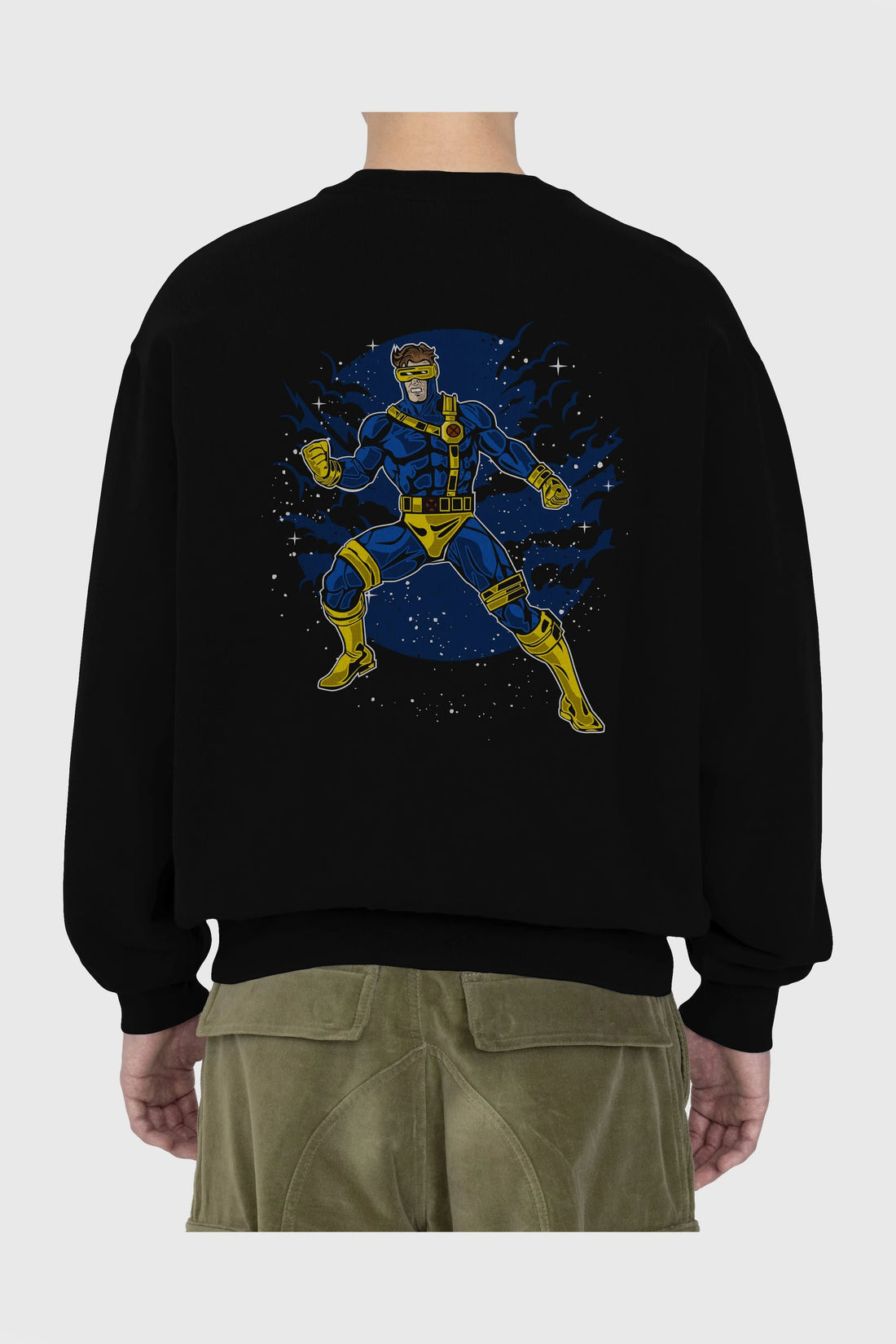 CYCLOPS Arka Baskılı Oversize Sweatshirt Erkek Kadın Unisex