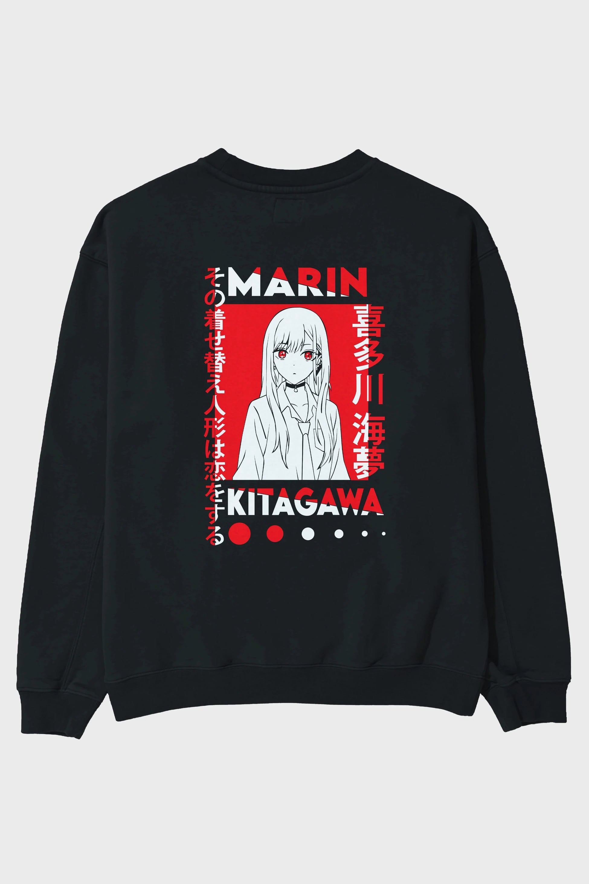 MARIN KITAGAWA Anime Arka Baskılı Oversize Sweatshirt Erkek Kadın Unisex