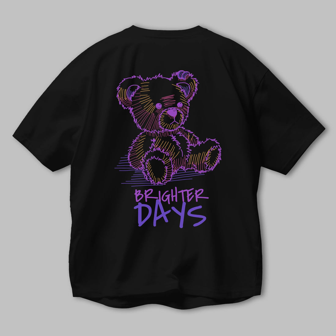 Brighter Days Arka Baskılı Oversize t-shirt Erkek Kadın Unisex