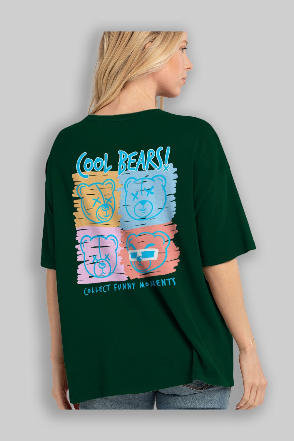 Cool Bears Arka Baskılı Oversize t-shirt Erkek Kadın Unisex