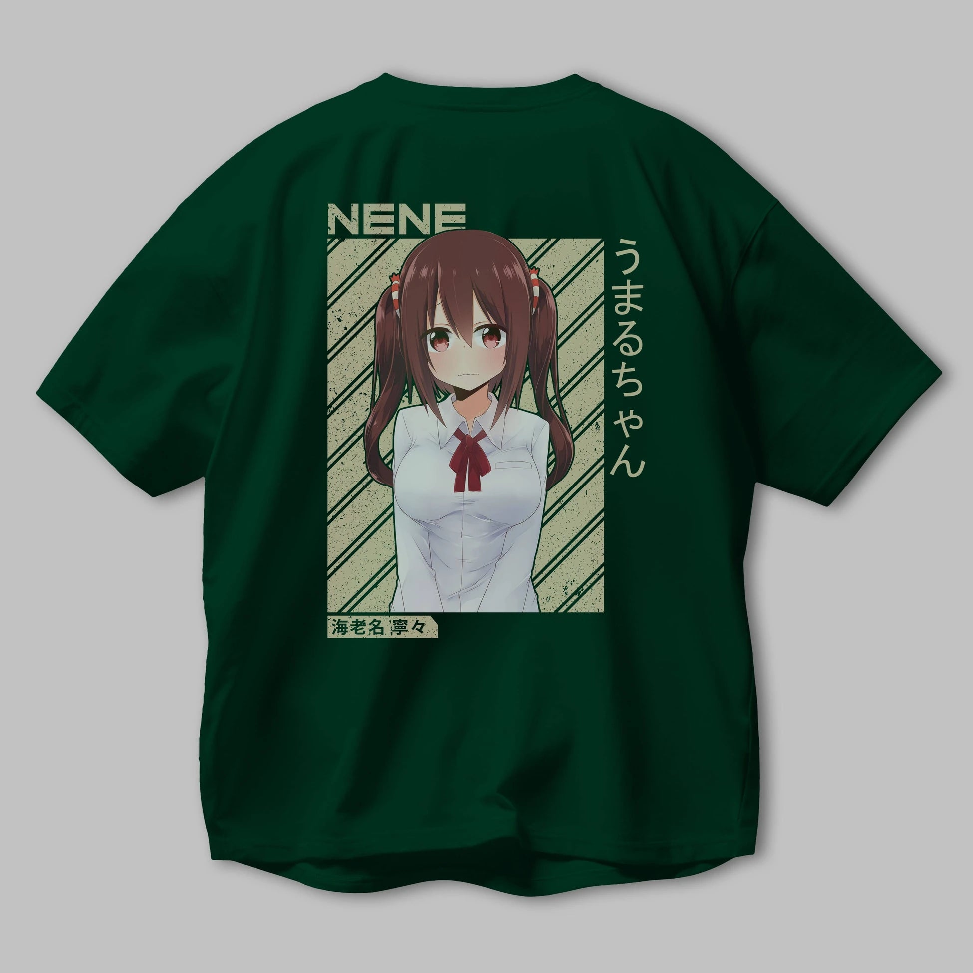Nene Ebina 1 Anime Arka Baskılı Oversize t-shirt Erkek Kadın Unisex