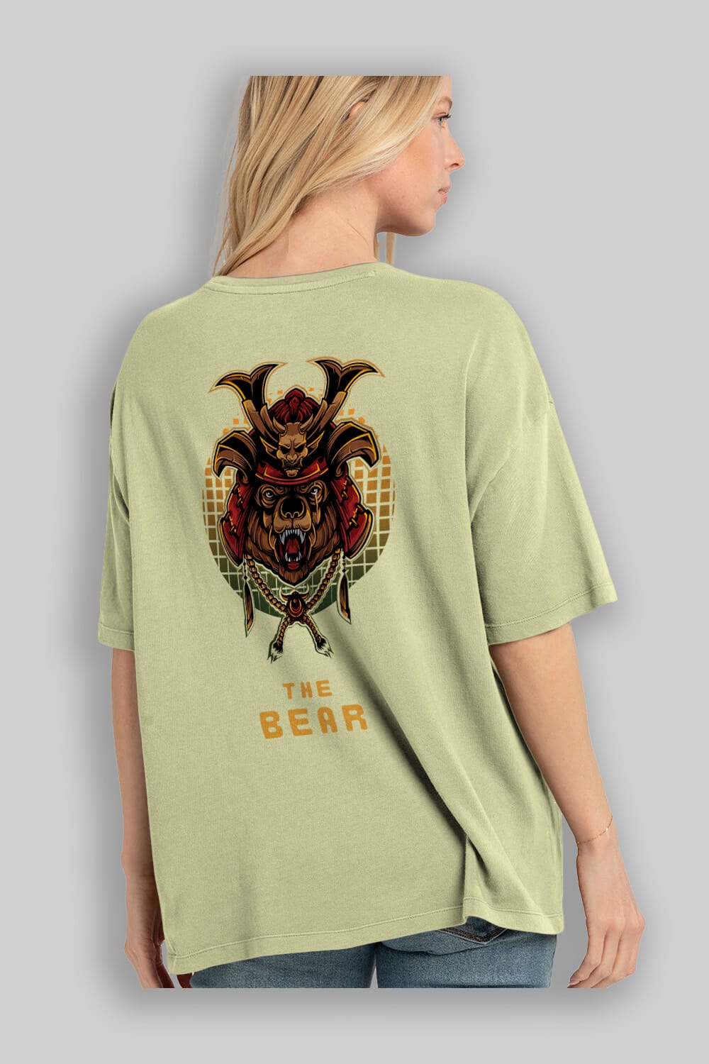 The Bear 2 Arka Baskılı Oversize t-shirt Erkek Kadın Unisex