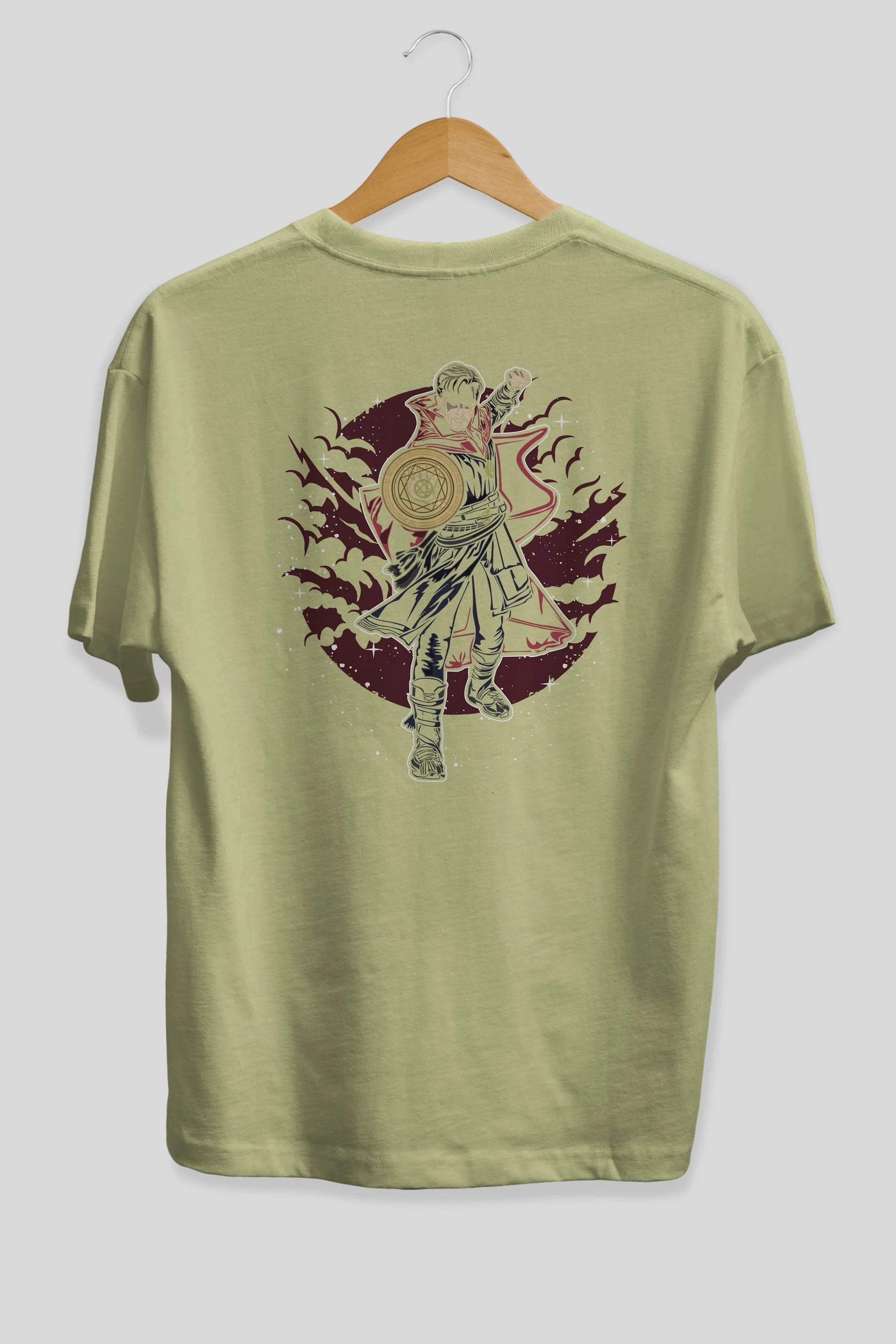 DOCTER STRANGE Arka Baskılı Oversize t-shirt Erkek Kadın Unisex %100 Pamuk
