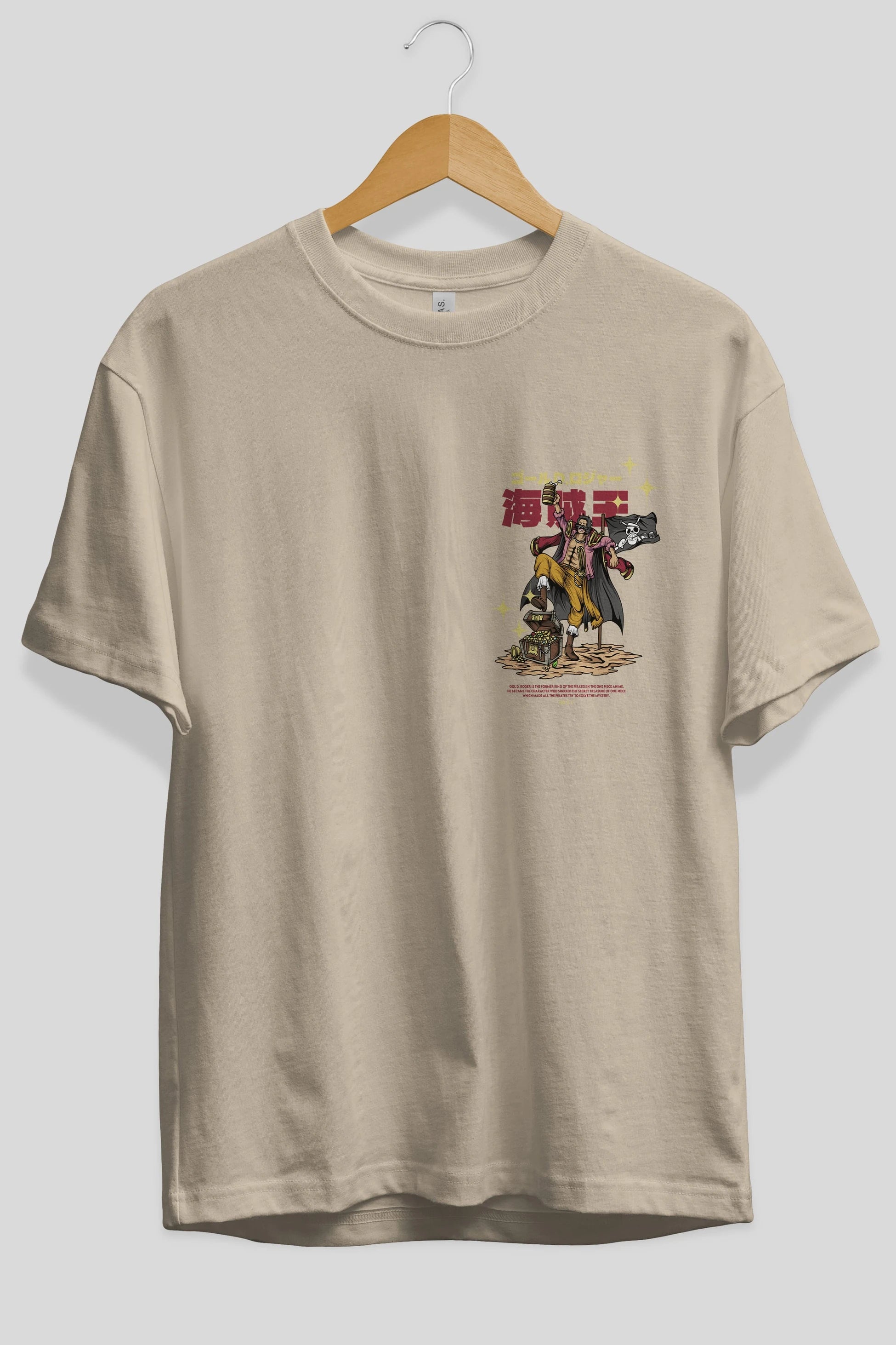 Roger Ön Sol Baskılı Oversize t-shirt Erkek Kadın Unisex %100 Pamuk Bisiklet Yaka tişort