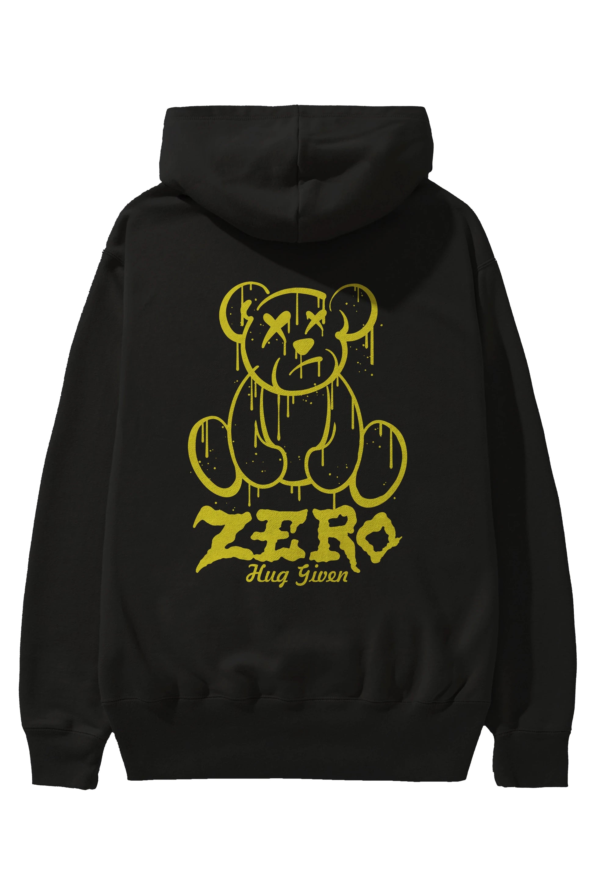 Zero Hug Given Bear Arka Baskılı Hoodie Oversize Kapüşonlu Sweatshirt Erkek Kadın Unisex