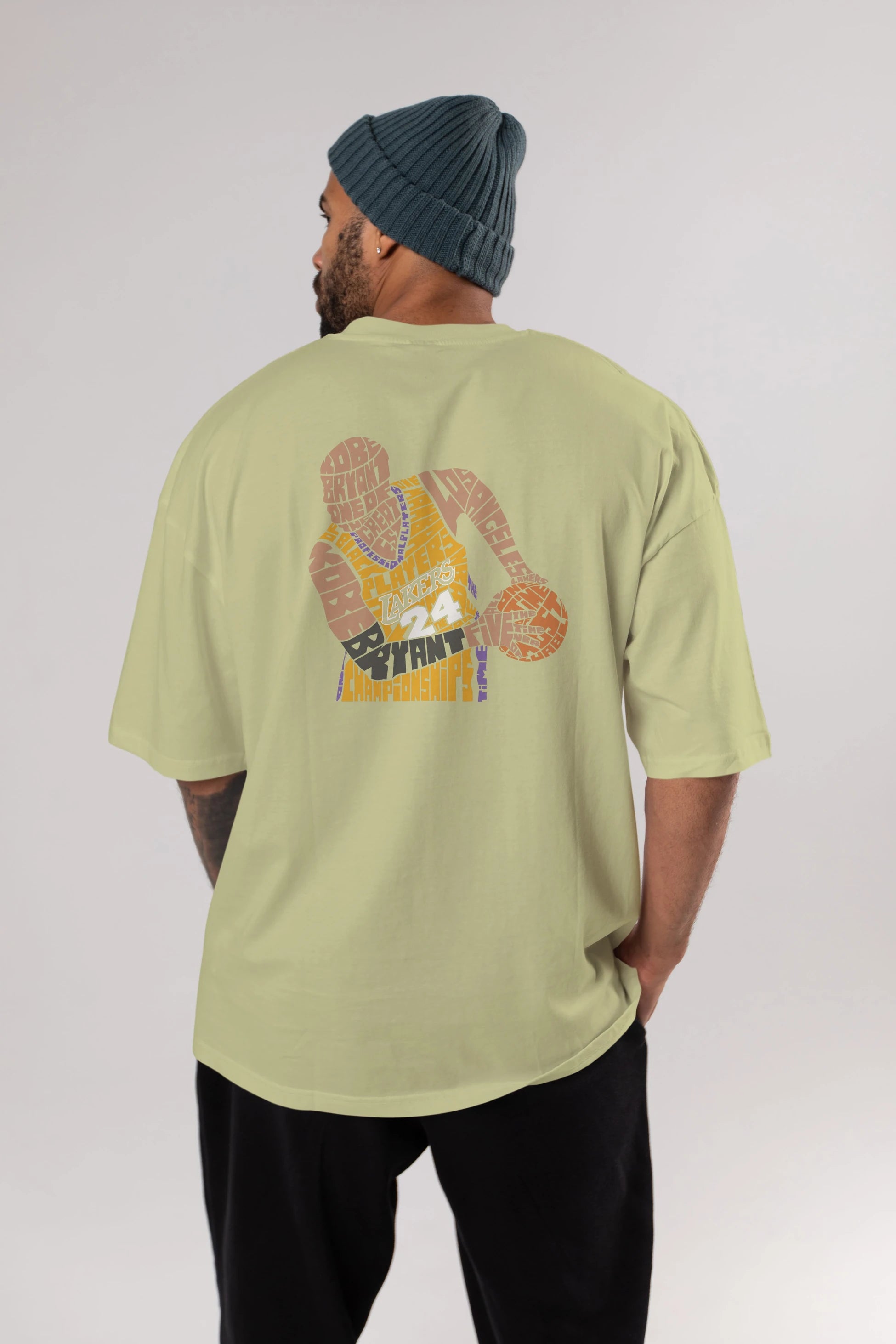 Kobe Bryant Arka Baskılı Oversize t-shirt %100 pamuk Erkek Kadın Unisex