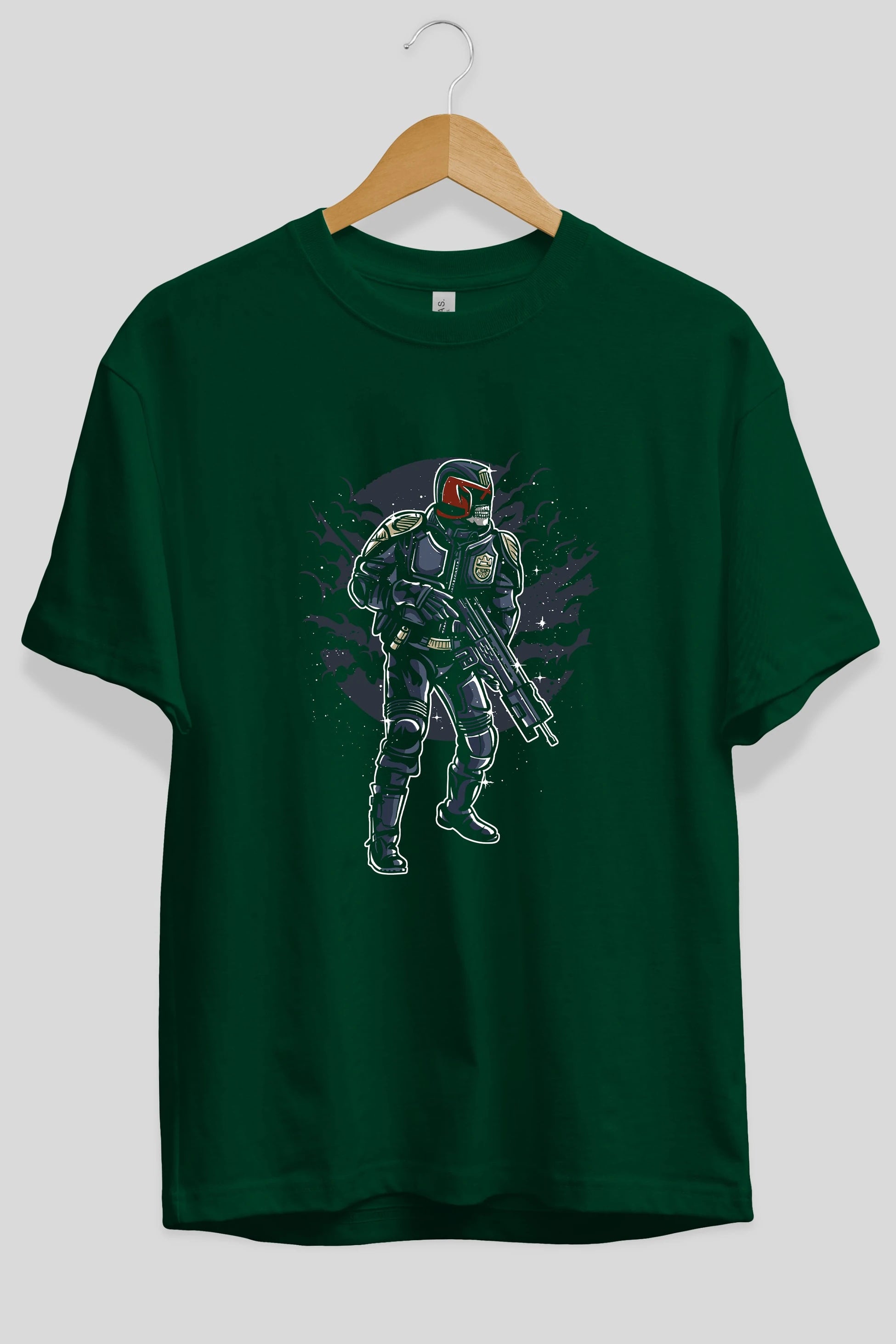 Judge Skull Ön Baskılı Oversize t-shirt Erkek Kadın Unisex %100 Pamuk tişort