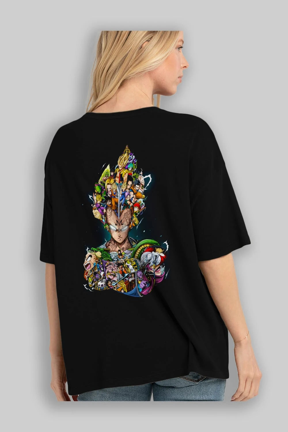 DRAGON BALL ART (3) Anime Arka Baskılı Oversize t-shirt Erkek Kadın Unisex