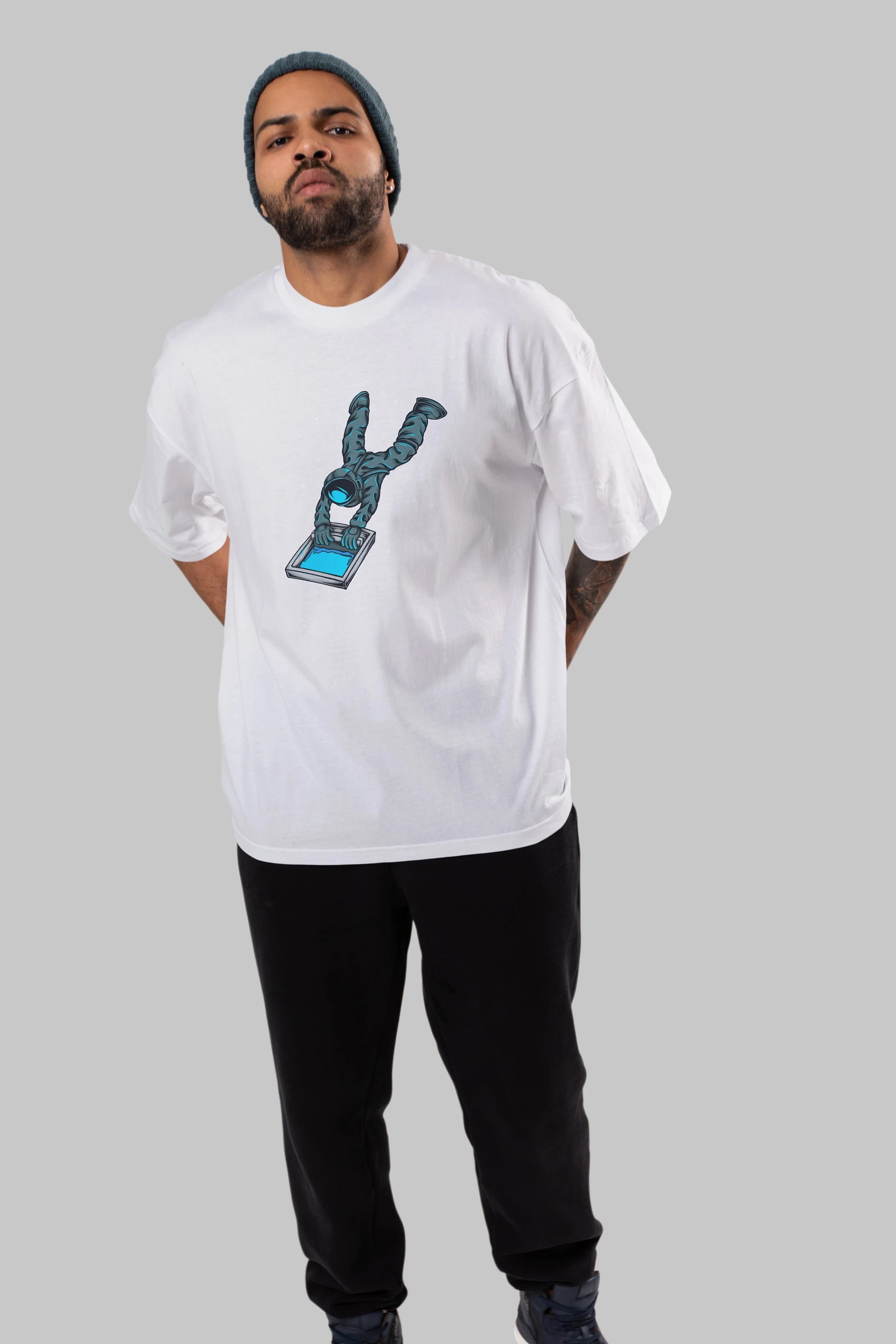 Astroscreen Ön Baskılı Oversize t-shirt Erkek Kadın Unisex