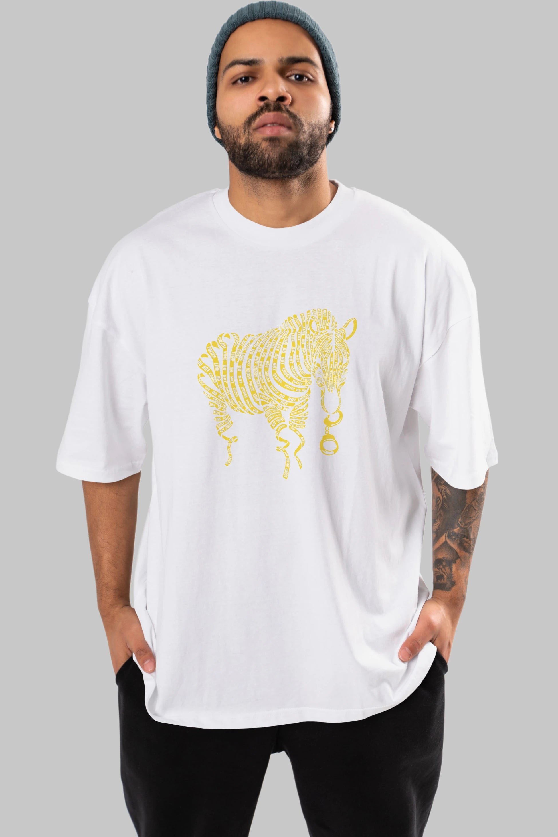 Nature of Crime Ön Baskılı Oversize t-shirt %100 pamuk Erkek Kadın Unisex