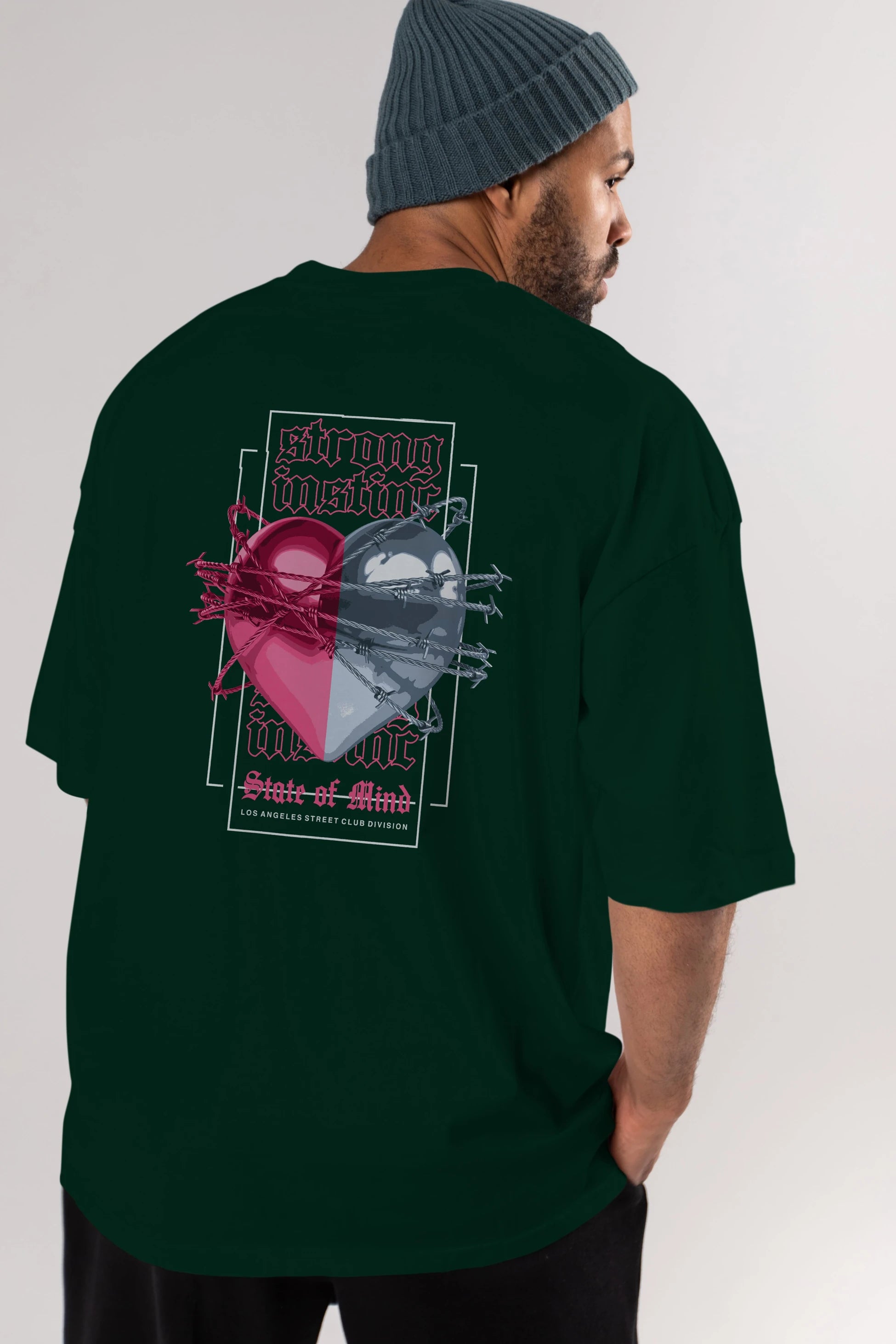 State of Mind Arka Baskılı Oversize t-shirt Erkek Kadın Unisex