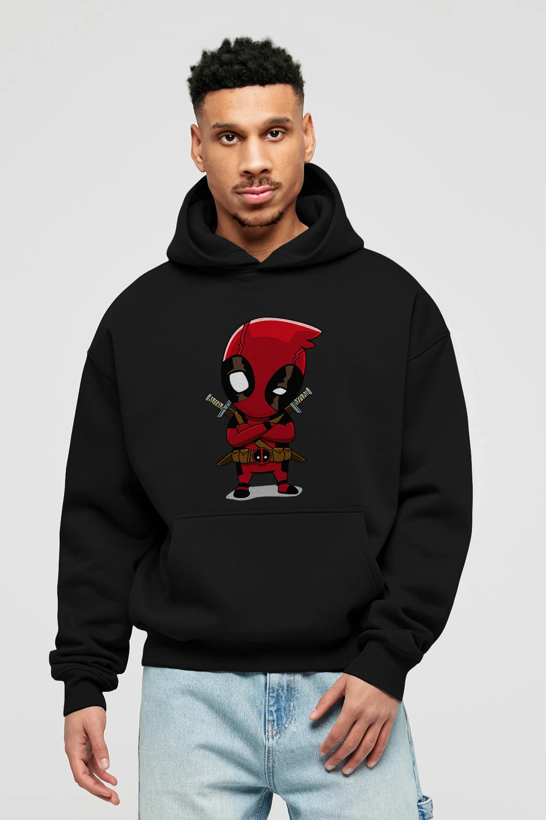 Deadpool (19) Ön Baskılı Hoodie Oversize Kapüşonlu Sweatshirt Erkek Kadın Unisex