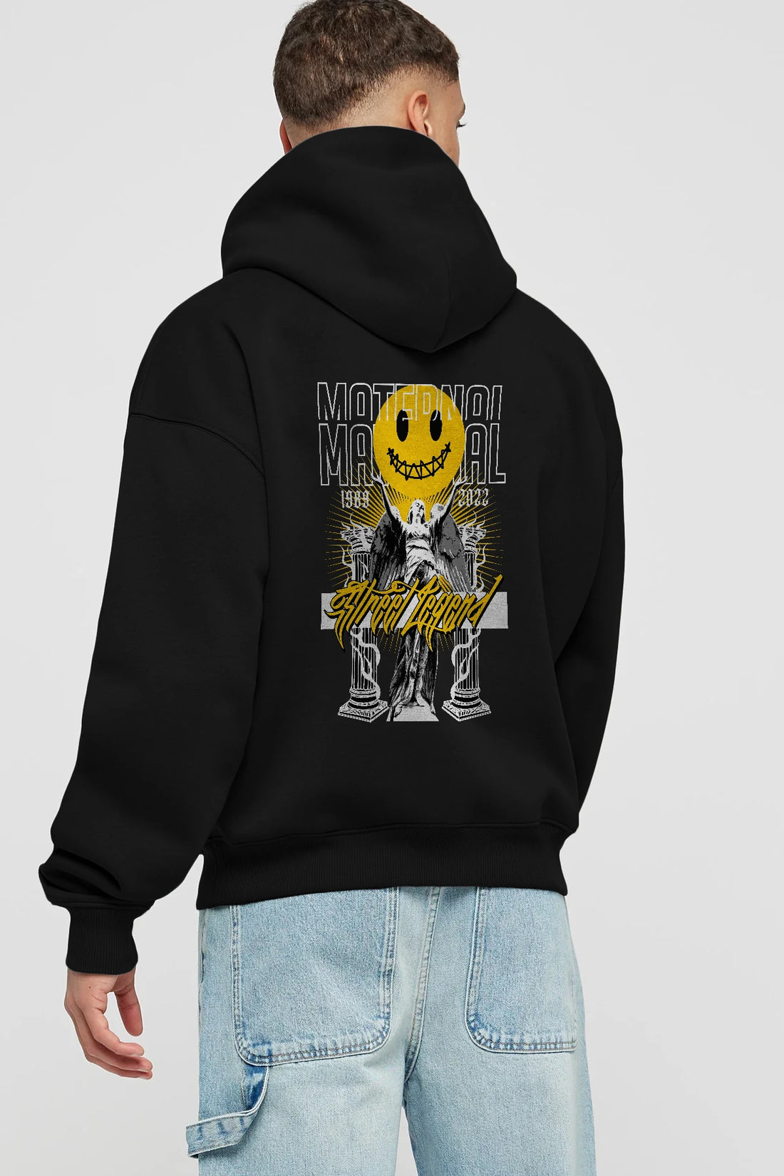 Maternal Street Legend Arka Baskılı Hoodie Oversize Kapüşonlu Sweatshirt Erkek Kadın Unisex