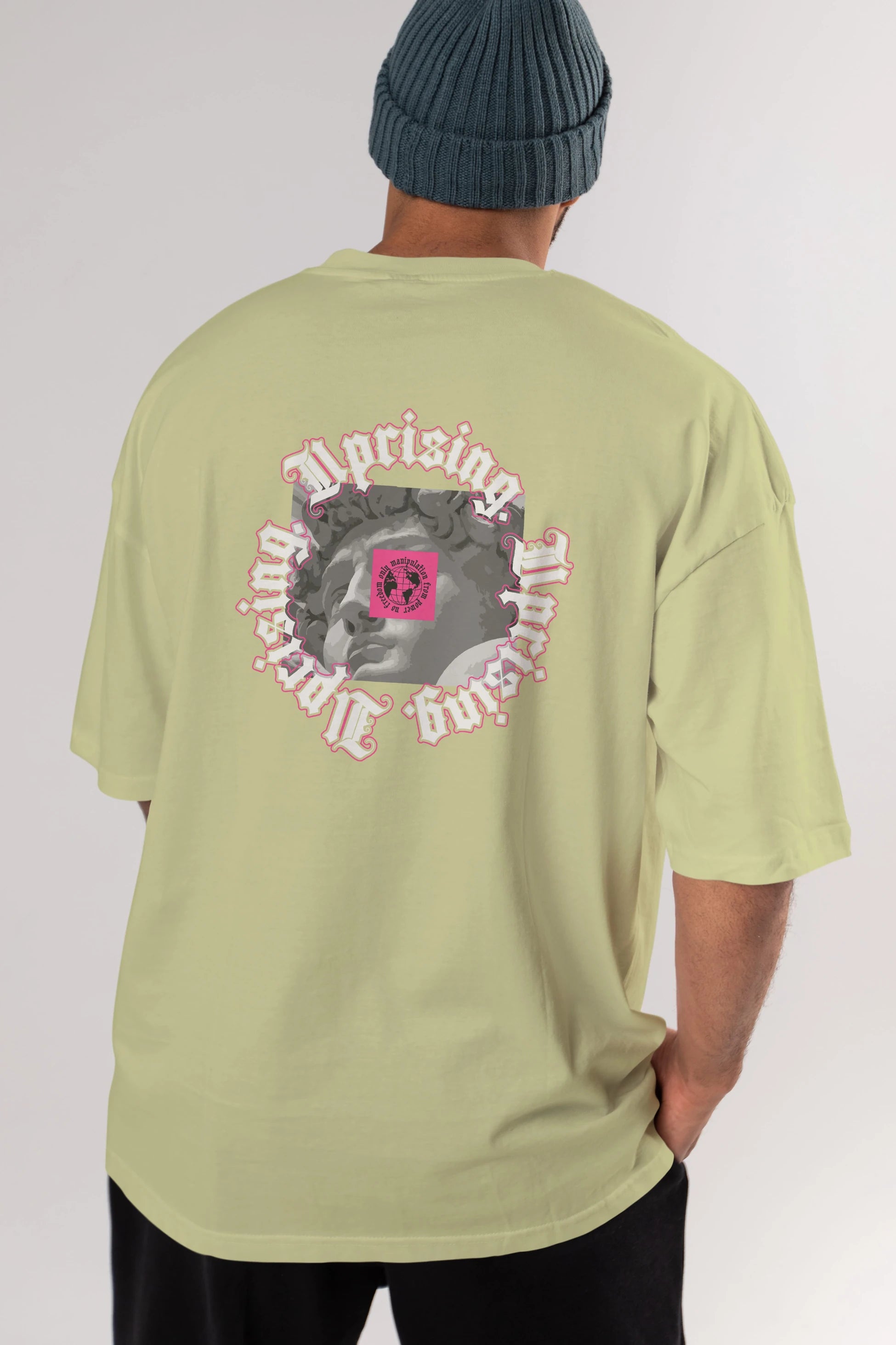 Uprising Arka Baskılı Oversize t-shirt Erkek Kadın Unisex