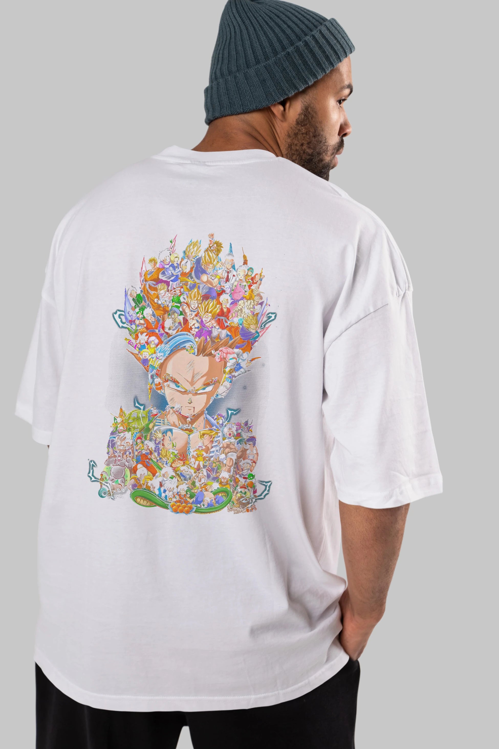 DRAGON BALL ART (2) Anime Arka Baskılı Oversize t-shirt Erkek Kadın Unisex