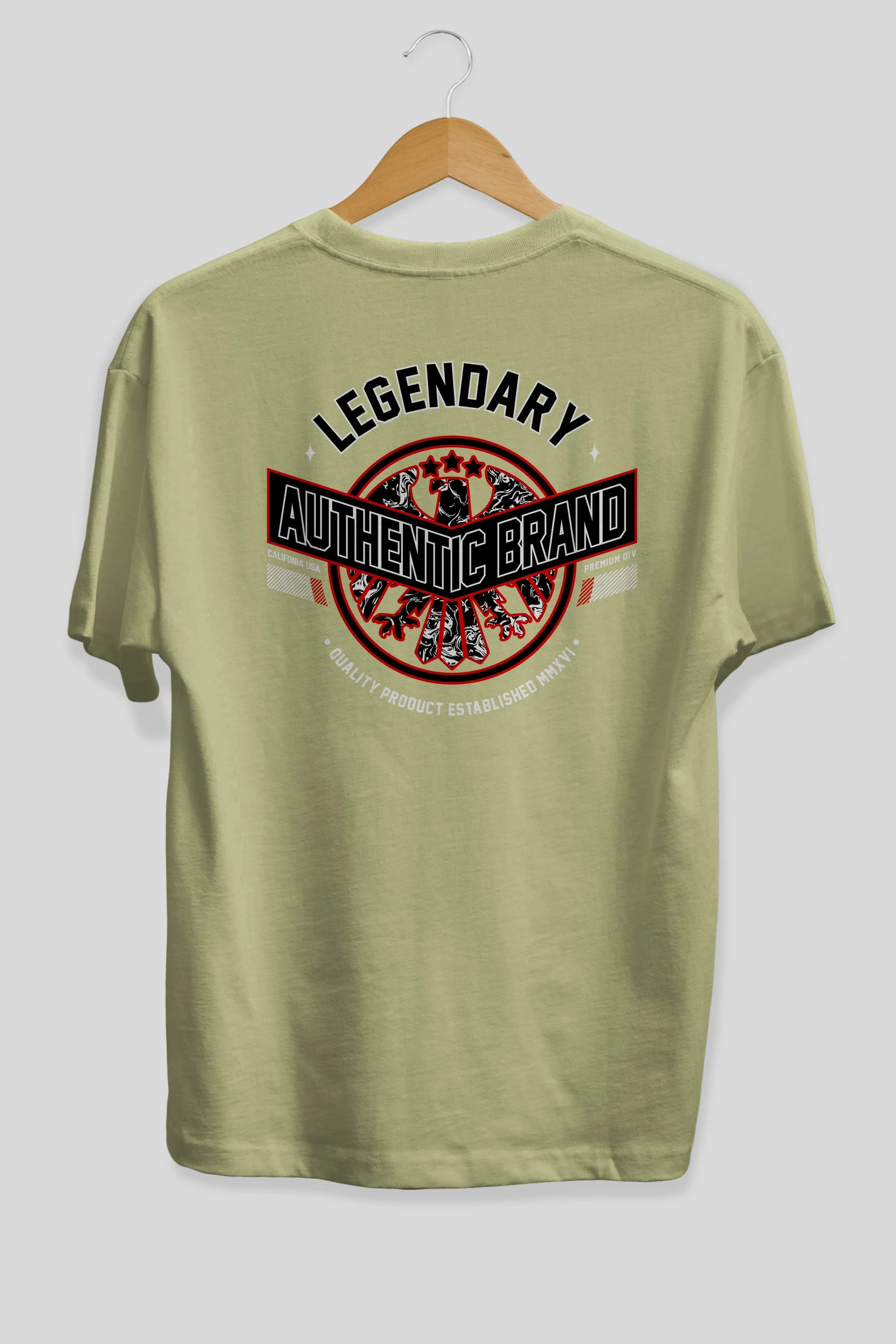 Legendary Brand Arka Baskılı Oversize t-shirt Erkek Kadın Unisex