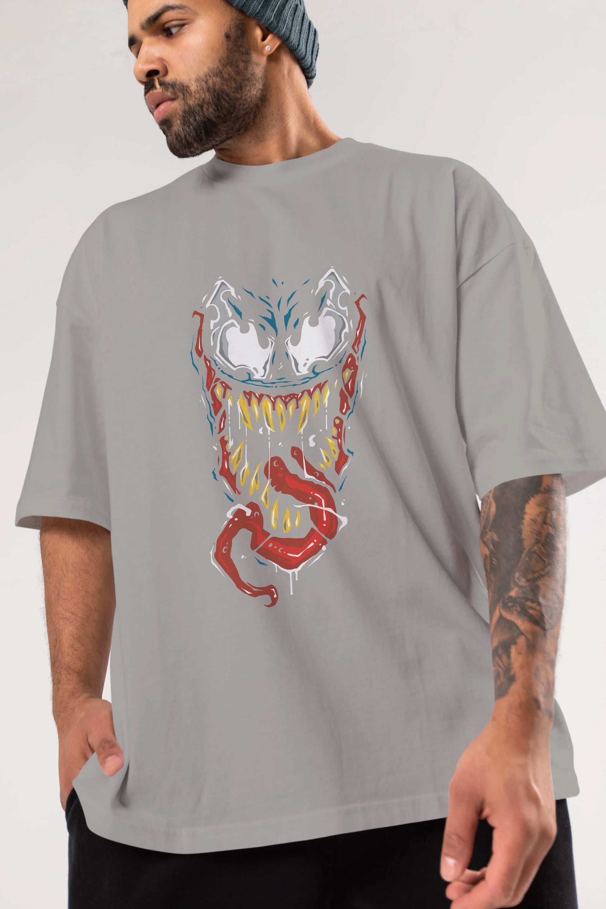 Venom (15) Ön Baskılı Oversize t-shirt Erkek Kadın Unisex %100 Pamuk Bisiklet Yaka tişort