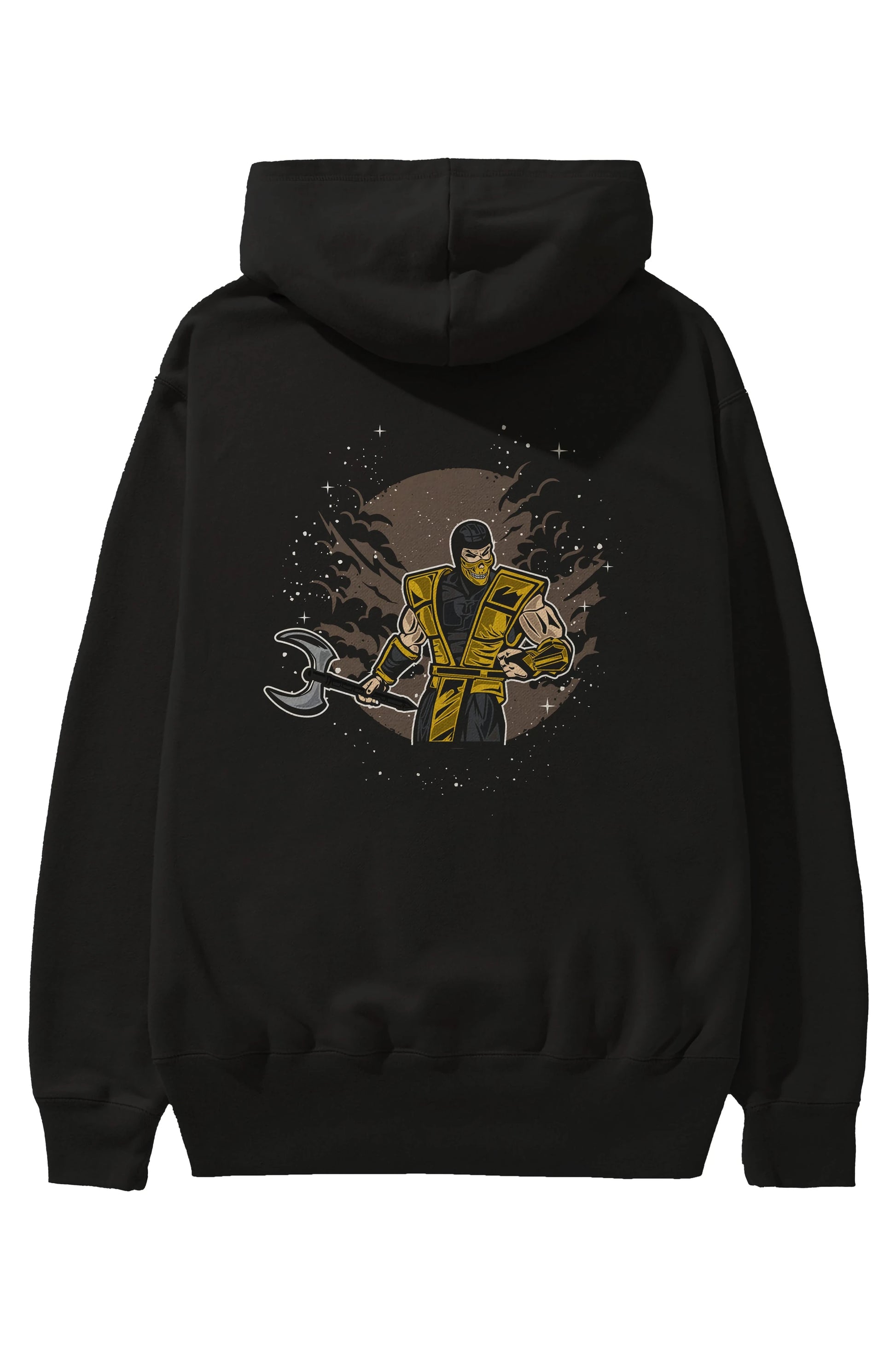 SCORPION Arka Baskılı Hoodie Oversize Kapüşonlu Sweatshirt Erkek Kadın Unisex