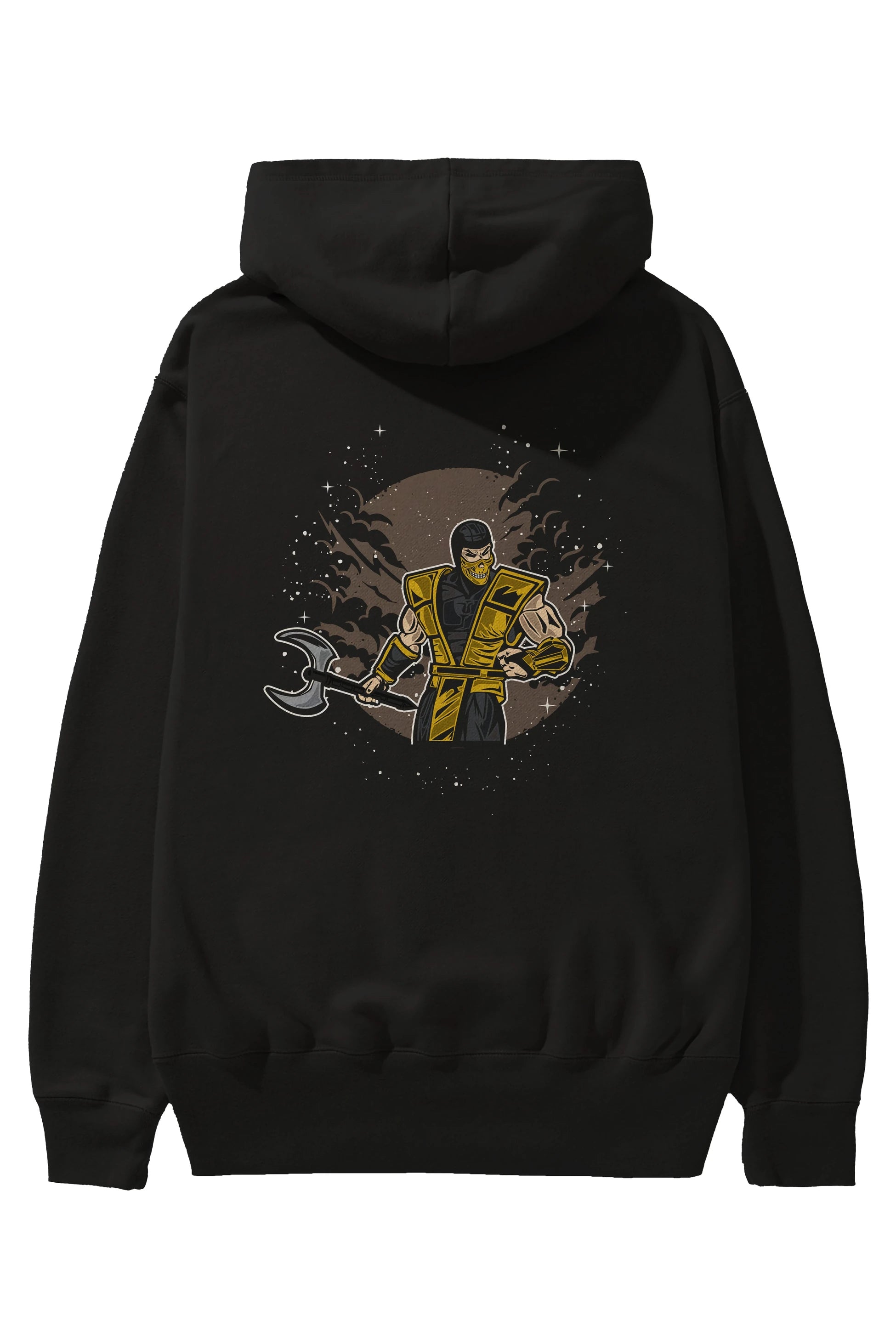 SCORPION Arka Baskılı Hoodie Oversize Kapüşonlu Sweatshirt Erkek Kadın Unisex