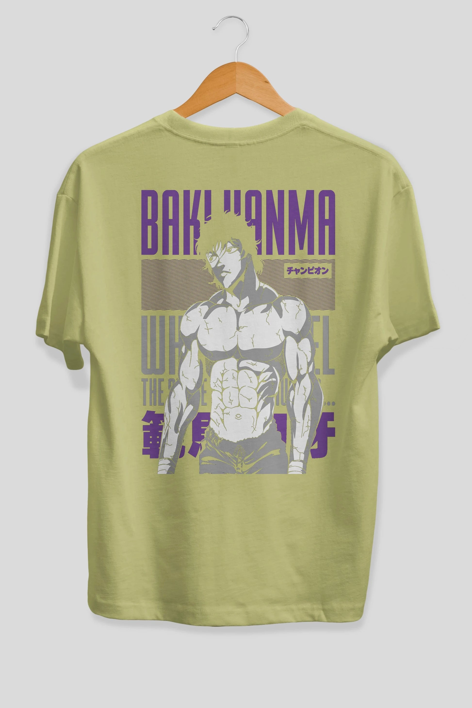BAKI HANMA (2) Anime Arka Baskılı Oversize t-shirt Erkek Kadın Unisex