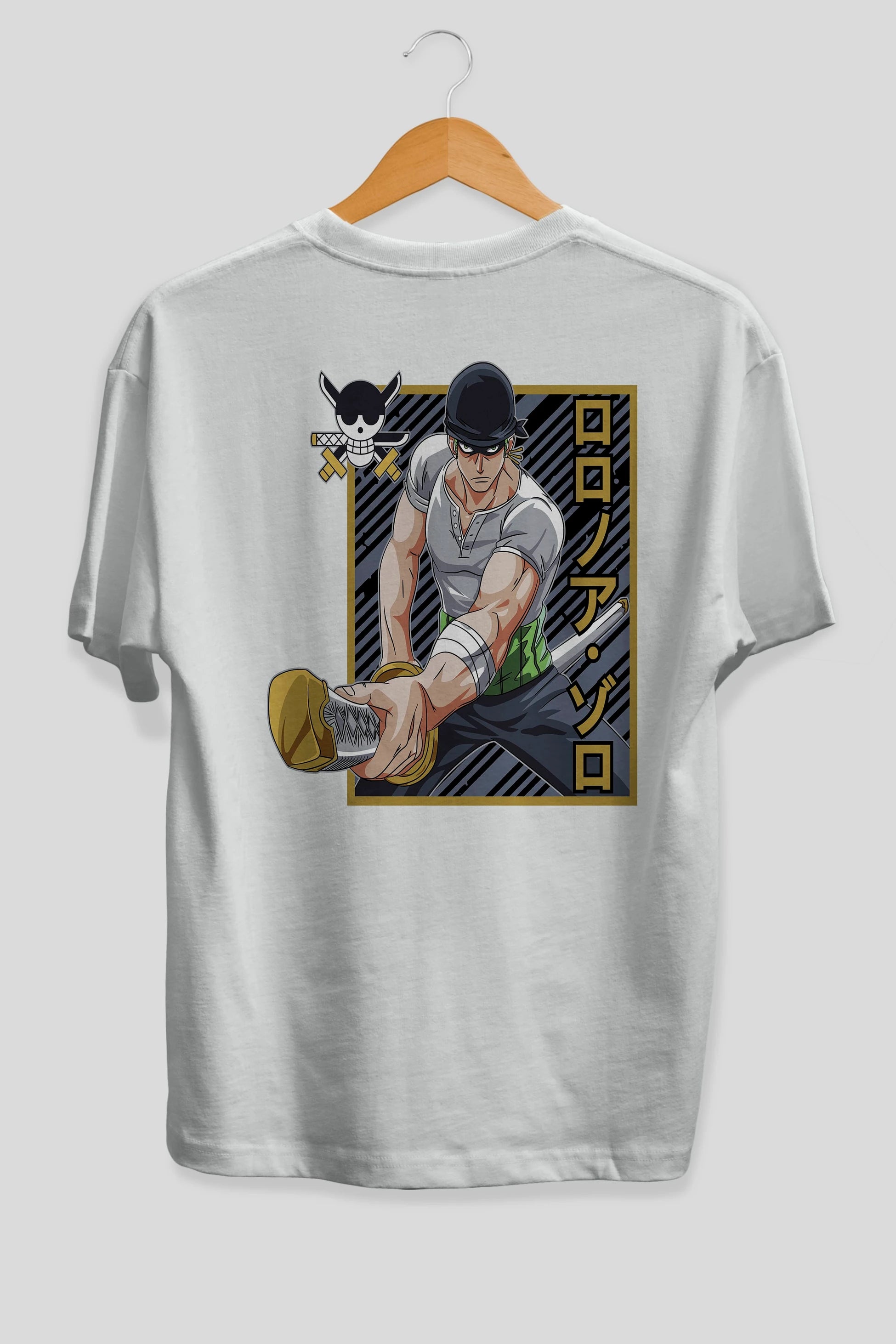 RORONOA ZORO Anime Arka Baskılı Oversize t-shirt Erkek Kadın Unisex