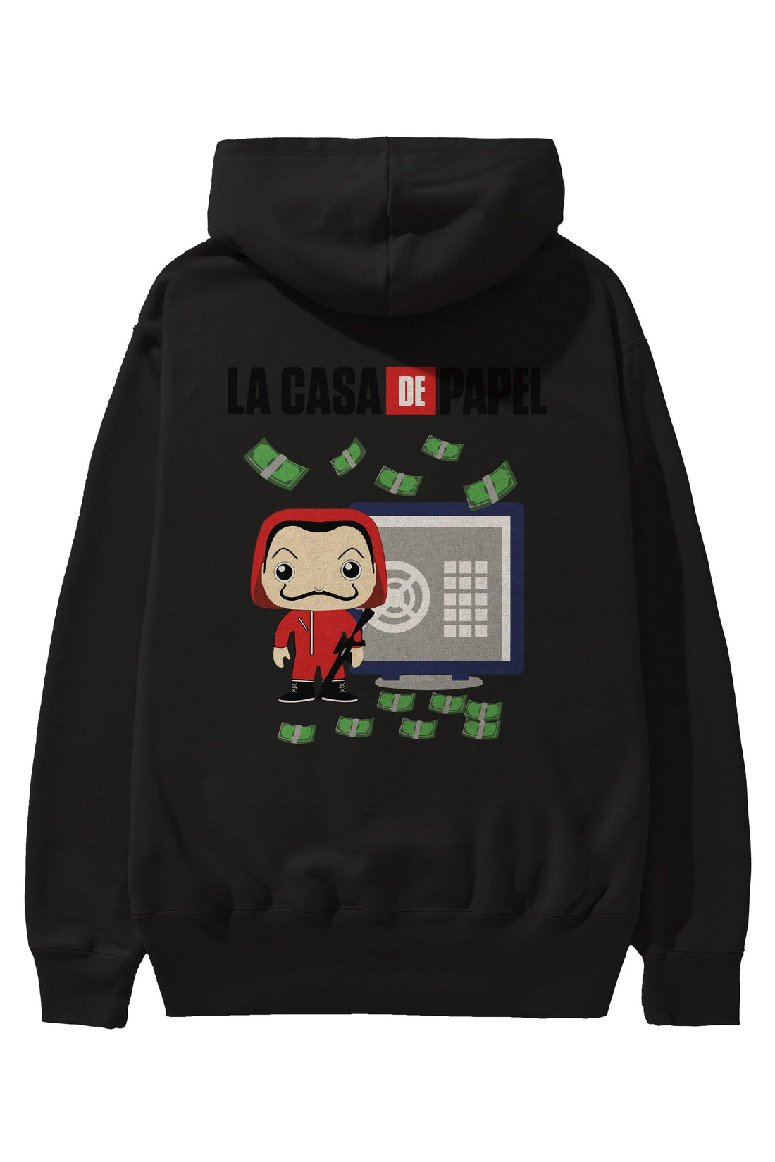 La Casa De Papel (4) Arka Baskılı Hoodie Oversize Kapüşonlu Sweatshirt Erkek Kadın Unisex